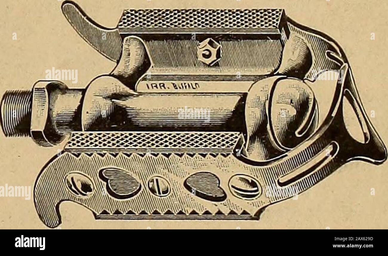 Die Rad- und Radfahrerprüfung . ..DER... Crosby Pedal. Drop-Forged Centers Ds Drop-Forged Pins case-Hardename-Ball Races AMERICAN MERCHANTS MFG. SOLE SELLING AGENTS: Light Strong Best Verarbeitung Ansehnlich Crosby & MAYER CO., BUFFALO, N. Y. Wir stellen uns STEELPARTS Mehr Hartlötfläche in Sockeln von ourThree-piece Crown her als auf jedem anderen Markt. Mehr Fäden im Hals des Kopfes Einstellkonus. Für Proben senden. 4 WIR SEEL Duckworth Chains Springfield Wrenches Rastetters Wood Rims, Guards and Bars Cleveland Forkseiten und D Rear Forks P. & F. Sätteln US Projektile Weldless Tubing Hamil Stockfoto
