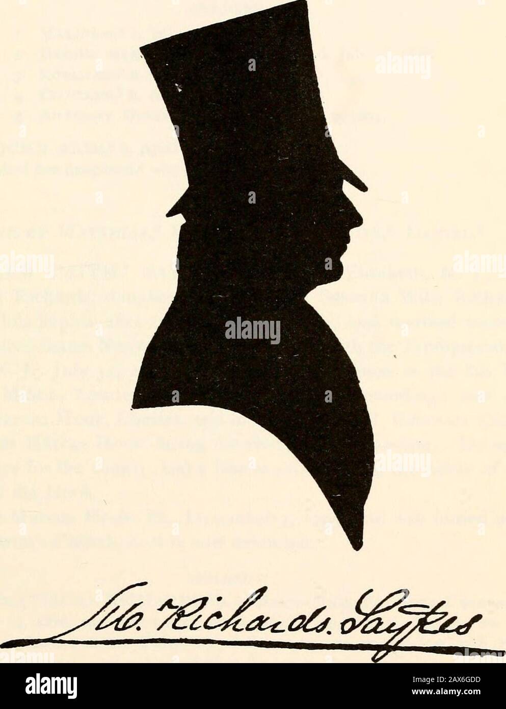 Familie Sayre: Stammreihe von Thomas Sayre, einem Gründer von Southampton, lle, Ala, 28. März, 186. Der "Montgomery Daily Advertiser" vom 8. April 1888 enthält Folgendes: Daniel Sayre kam im Jahr um die Zeit von einem Jungen von zwölf Jahren nach Montgomery, als Er 1844 Herausgeber des "Talladega Watchtower" wurde. Er kam nach Tuskegee, wo er den republikanischen Tuskegee, das Whig Organ des überzeugten Old Whig County von Macon, redigierte und veröffentlichte. Er besetzte diese Position bis zum Jahr 1854, als er zum Grand Secretary der Grand Lodge OfMasons of Alabama gewählt wurde, als er nach Montgomery abzog, wo er bis h lebte Stockfoto