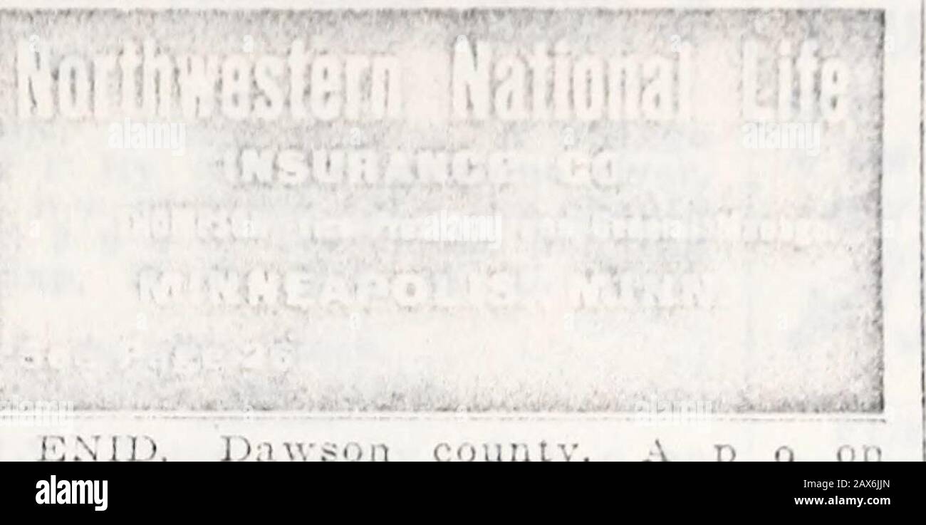 Minnesota, North und South Dakota und Montana Gazetteer und Business Directory . s!Whitstone. C, Säge .Mühle ? ? ELSO. Fergus County. Ein Land-PO auf dem Musselshell-Fluss, 60 Miless e von Lewistown, dem Sitz der Grafschaft und 50 n von Billings, dem Bank- und Schiffspingpoint auf der X P Ry. Post, halbwöchentlich von Laviua. ELTOX Park zählt EINE Station auf der N P Ry, 21 Meilen von Livingston, dem Sitz der Grafschaft und 6 w von Springdale, dem p o. - . . h •. SCHMIRGEL. Powell County. A p o 9miles c- of Deer Lddge. The County sear, Banking point and shipping Station onthe. N P Ry. Post von Specialsupplyfrom Deer Lodge Stockfoto
