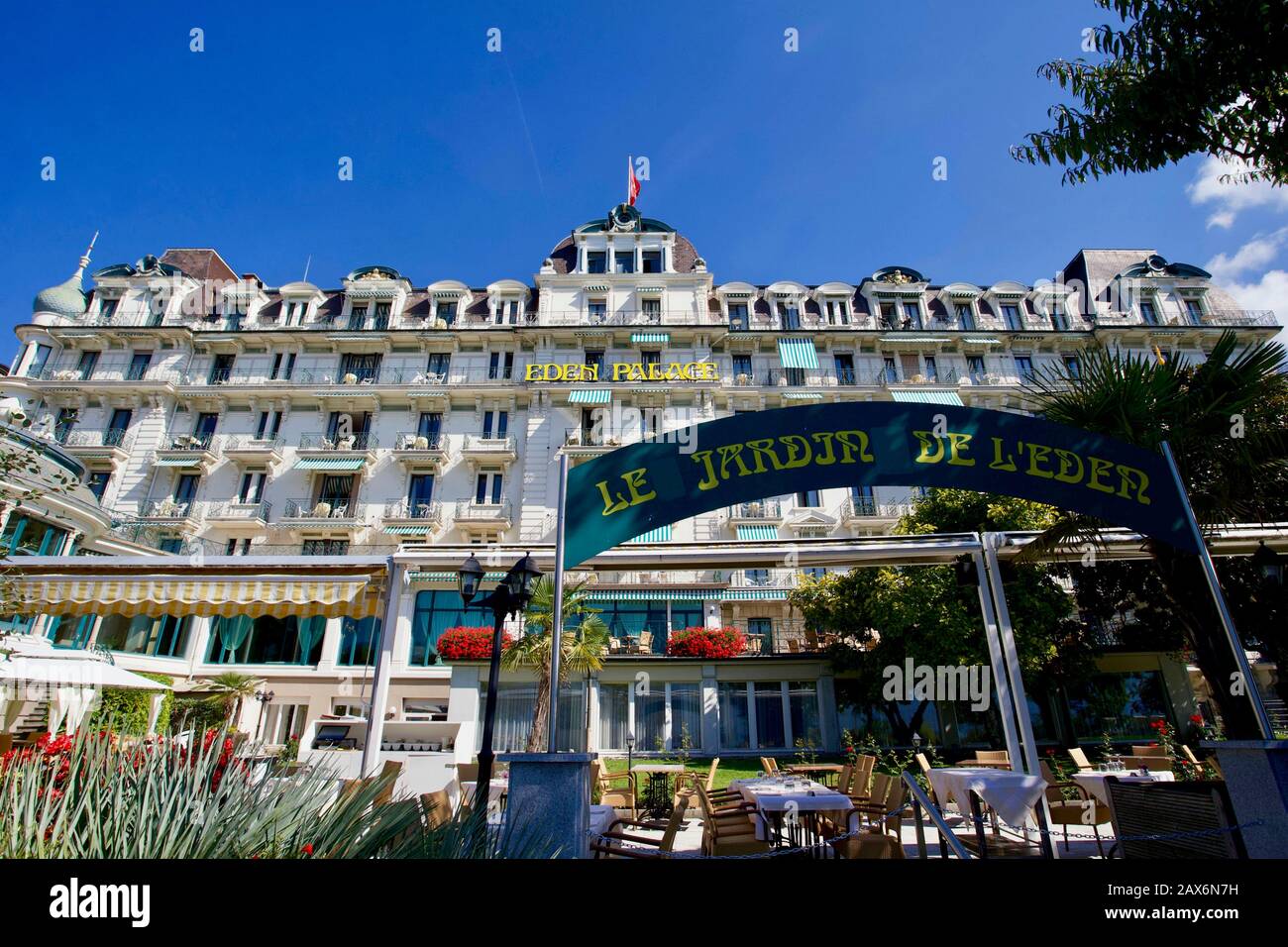 Eden Palace au Lac, Montreux, Kanton Waadt, Schweiz. Stockfoto