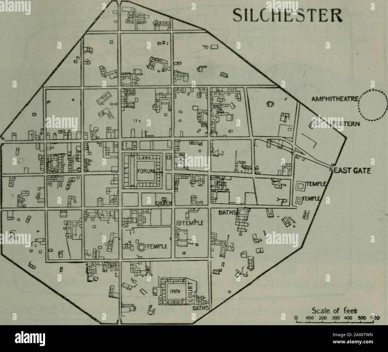 Cornelii Taciti de vita Agricolae. 3 ID?D-E N FLC l6 Plan OI .n Italian Hommission ol CHAPTER XXI, § 2 103 eine normale römische Stadt ist in I Lavcriichl, Anc. Ioicn-fdanning, S., dargestellt 127 ff., und Romanisierung, 11. CC. Und S. 62 If. Es ist eine gewisse, zu munizipelle Eingewollung zu erkennen. 18.) castigando, mit Worten: Honoris, &c, Wettbewerb um Ehre (das Lob) trat an die Stelle des Zwanges. § 2. IAM vero, weiter (c 9, 3). Principum: cp. C 12, 1. SILCHESTER SSJJ-. SÜDTOR Abb. 17. Plan von Silchester. Ingenia. . anteferre: Oft angenommen, um zu bedeuten, dass er Expresseda den Vorzug hat Stockfoto