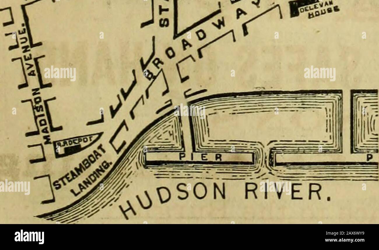 Das Albany Verzeichnis für das Jahr ..: Enthält ein allgemeines Verzeichnis der Bürger, ein Geschäftsverzeichnis und andere verschiedene Themen . li ist. : will@PiS m4 ^km^ ST@©K. Lagerhaus, 593 BROADWAY Central Block, neben Delavan House, -a.Xj3B-A.n&gt;JS, 1^. 3r, ENTFERNUNG VON PEASE & PRENTICES Von der OM Stan* in der State Street zur Nr. 51 NORTH PEARL Street, Cor. Steirben, J U U Ll U u. a. ^ Jul- -ff. In der Nähe von Delavan House, [Siehe Diagramm, wo sich die Lage befindet.] Schule Mh, BM Stiefel, Gesetz BMS, RECHNUNGSPAPIER, FOOLSCAP, LEAAL CAP, BRIEF- UND NOTIZPAPIER, Umschläge und Briefpapier. Igeney CoJioes Straw Board Mills und Stockfoto
