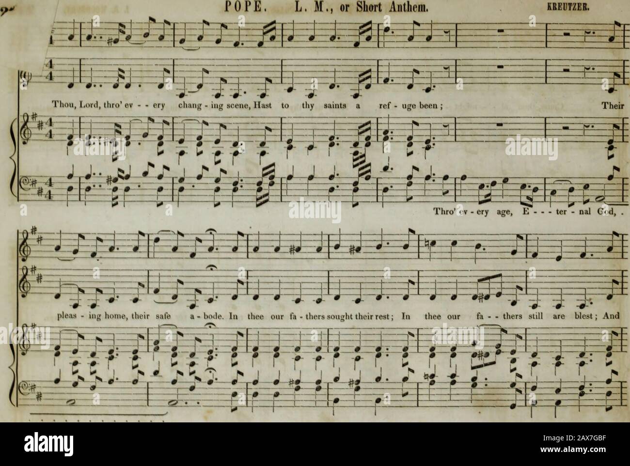 Die Sammlung der Kirchenmusik der Boston Musical Education Society besteht aus originalen Psalm- und Hymnenstücken, ausgewählten Stücken, Gesängen, &c.; einschließlich Kompositionen, die an den Dienst der evangelischen Episkopalkirchengemeinde angepasst sind. 63 • HARRINGTON, Sixes & Fours. I B. Woodbury. 22S&gt; h-i-r-f-?- 9 ^ # * ¥-- 1! 1 1 f L    1. ! 1-1 Lj 1 1- - F 1 U 4 1 1 9- r ? J? * J-J- Komm, du al - vielleicht - - - - -; r König, hilf uns, deinen Namen zu Esfieeje zu singen, hilf uns zu 1 11 Lob; j- j. -i &-8 f-1"-^-i Arm 2 ^ J- -& 0- j- j 9 i --1- ^E fc=f=H y-^ r-f j1 ^ 1 ? 1 1i 1 Fa • there all glo - RI - OU, -i-H- Oe Stockfoto