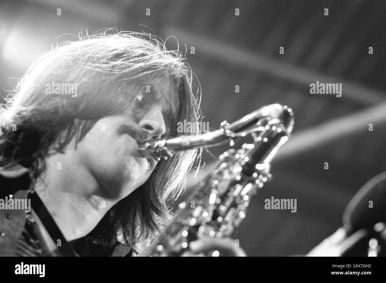 Die Gruppe Chicago während des berühmten Festivals der Insel Wight im Jahr 1970 wird geschätzt, dass zwischen 600 und 700.000 Menschen besucht haben. Freitag, 28. August 1970 Stockfoto