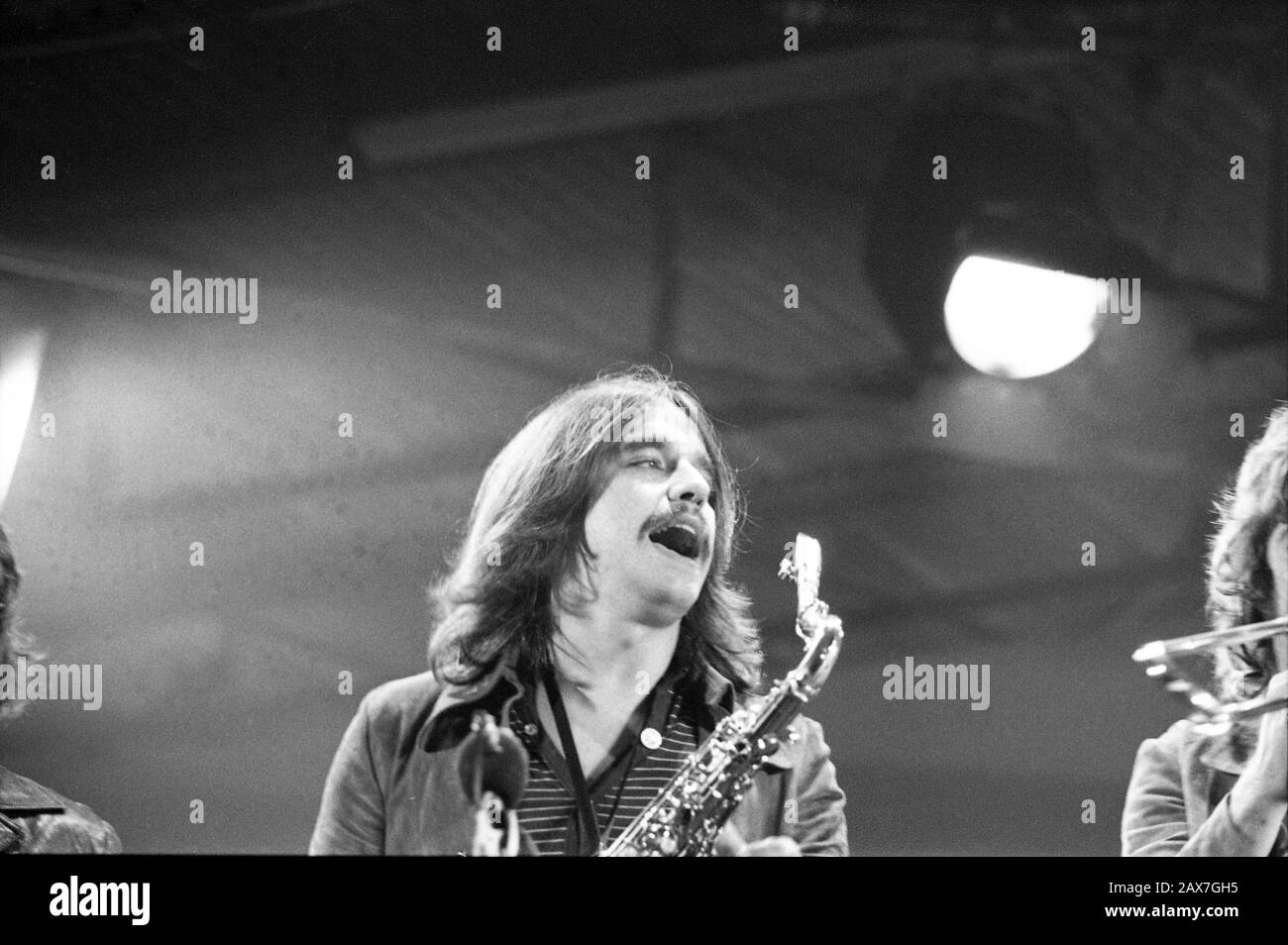 Die Gruppe Chicago während des berühmten Festivals der Insel Wight im Jahr 1970 wird geschätzt, dass zwischen 600 und 700.000 Menschen besucht haben. Freitag, 28. August 1970 Stockfoto