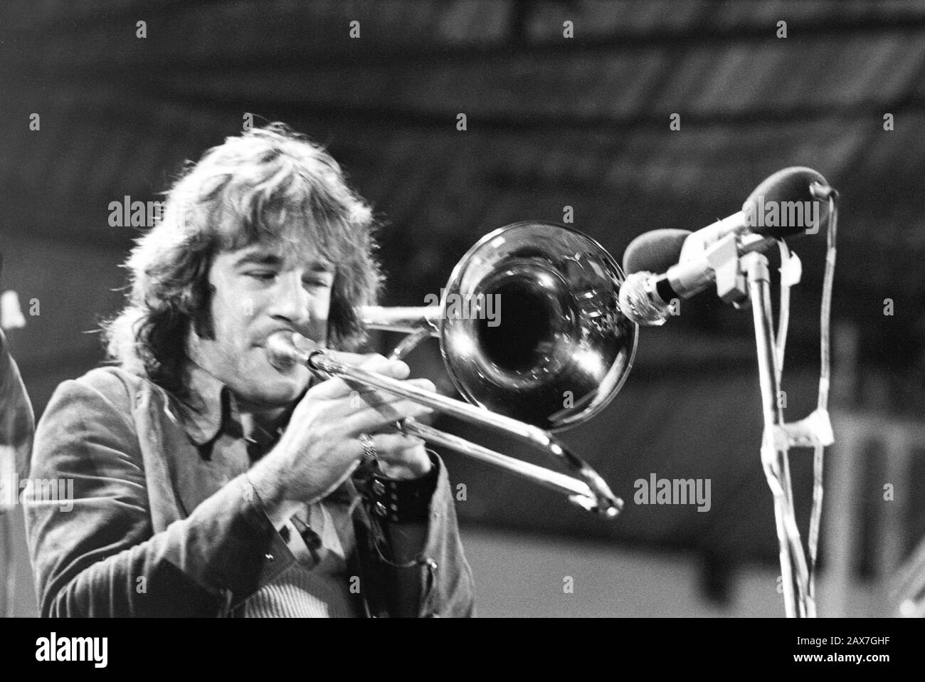 Die Gruppe Chicago während des berühmten Festivals der Insel Wight im Jahr 1970 wird geschätzt, dass zwischen 600 und 700.000 Menschen besucht haben. Freitag, 28. August 1970 Stockfoto