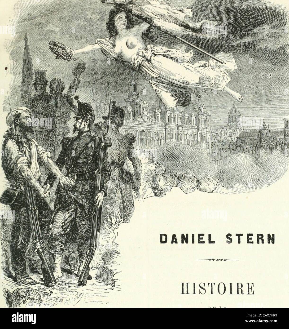 Histoire de la Révolution de 1848. ", VI, •&lt;?( t i-^. DANIEL STERN HISTOIRE RÉVOLUTION DE 1848 FLUSLRÉE PARDE NEUVILLE, GERLIER, LIX, CREPON, GUSTAVE JANET. E. LORSAY USW. PARIS BocLEVAim MONTMARTRE, 15 - LIBRAIRIE INTERNATIONALE - au coin I&gt;E n nns MVIKSNI, A. LACROIX, VFRlîOKCK HOVK N FT C, KDITEURSBURBAO DC VCHTE: A. Le CHEVALIER, LI15UAI Le-ÉDITEUR, rtl, K Li K H KU K 1.1 lî U EINLEITUNG La vie des peuples, comme la vie même duglobus où sacclissent leurs destinées, nestquune perpétuelle métamorphose. SANs sar-rêter jamais, cette puissance insaisissable quenous appelons la Stockfoto