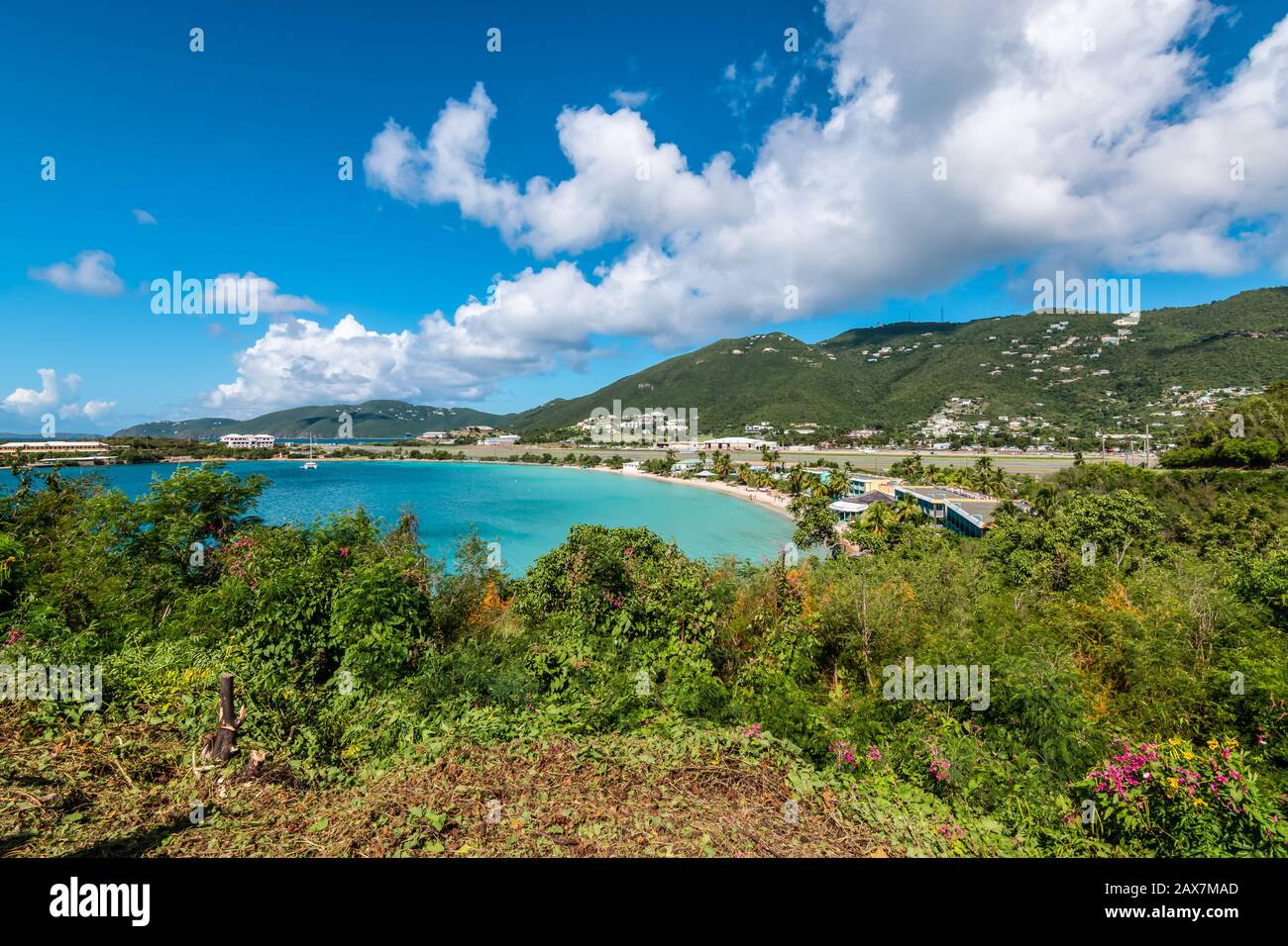 Charlotte Amalie West, St Thomas, amerikanische Jungferninseln. Panoramablick auf die Insel. Stockfoto