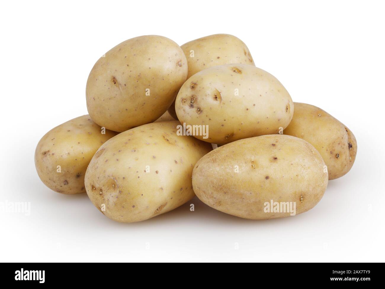 Kartoffeln isoliert auf weißem Hintergrund Stockfoto