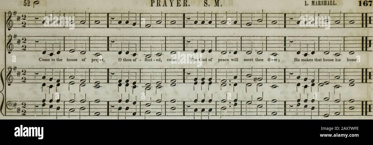 Die Sammlung der Kirchenmusik der Boston Musical Education Society besteht aus originalen Psalm- und Hymnenstücken, ausgewählten Stücken, Gesängen, &c.; einschließlich Kompositionen, die an den Dienst der evangelischen Episkopalkirchengemeinde angepasst sind. I j J. iri ^ J J j J J . DAS BETEN. S. M., L. MARSHALL.. 63 PEARLINGTON. S. M. JAMES HOOTO.. £=£=5L ZZfl m ^ T£f- * ?.- L;--l Ich lasse mich jeder Kreatur anschließen, Um den Äter zu loben - Nal God: Ye himmlische Gastgeber, das Lied -& G- sei - Gin, Und erklang seinen Namen a - breit. Stockfoto