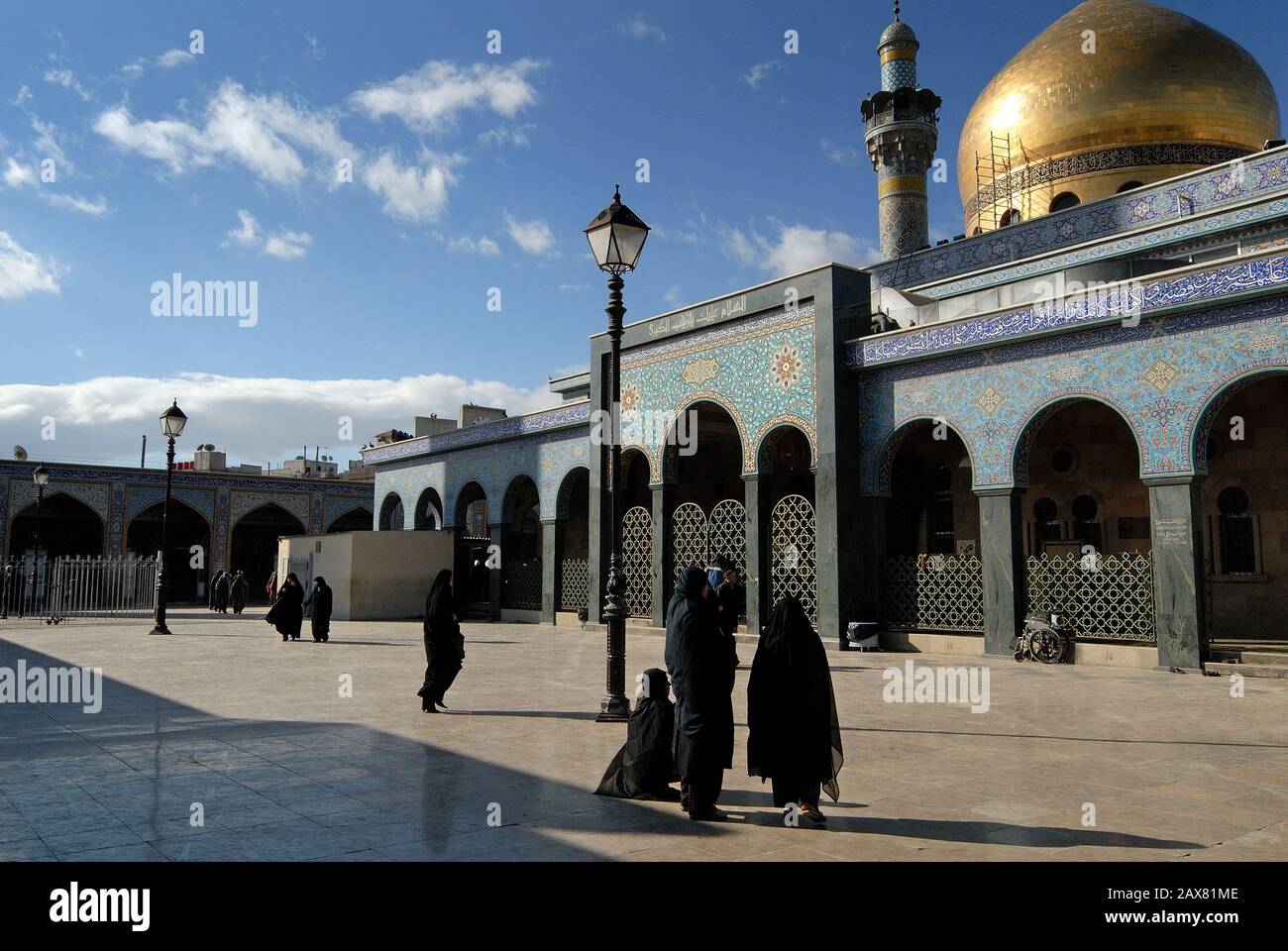 Das Mausoleum der Lady Zaynab, Damaskus, Syrien. Stockfoto