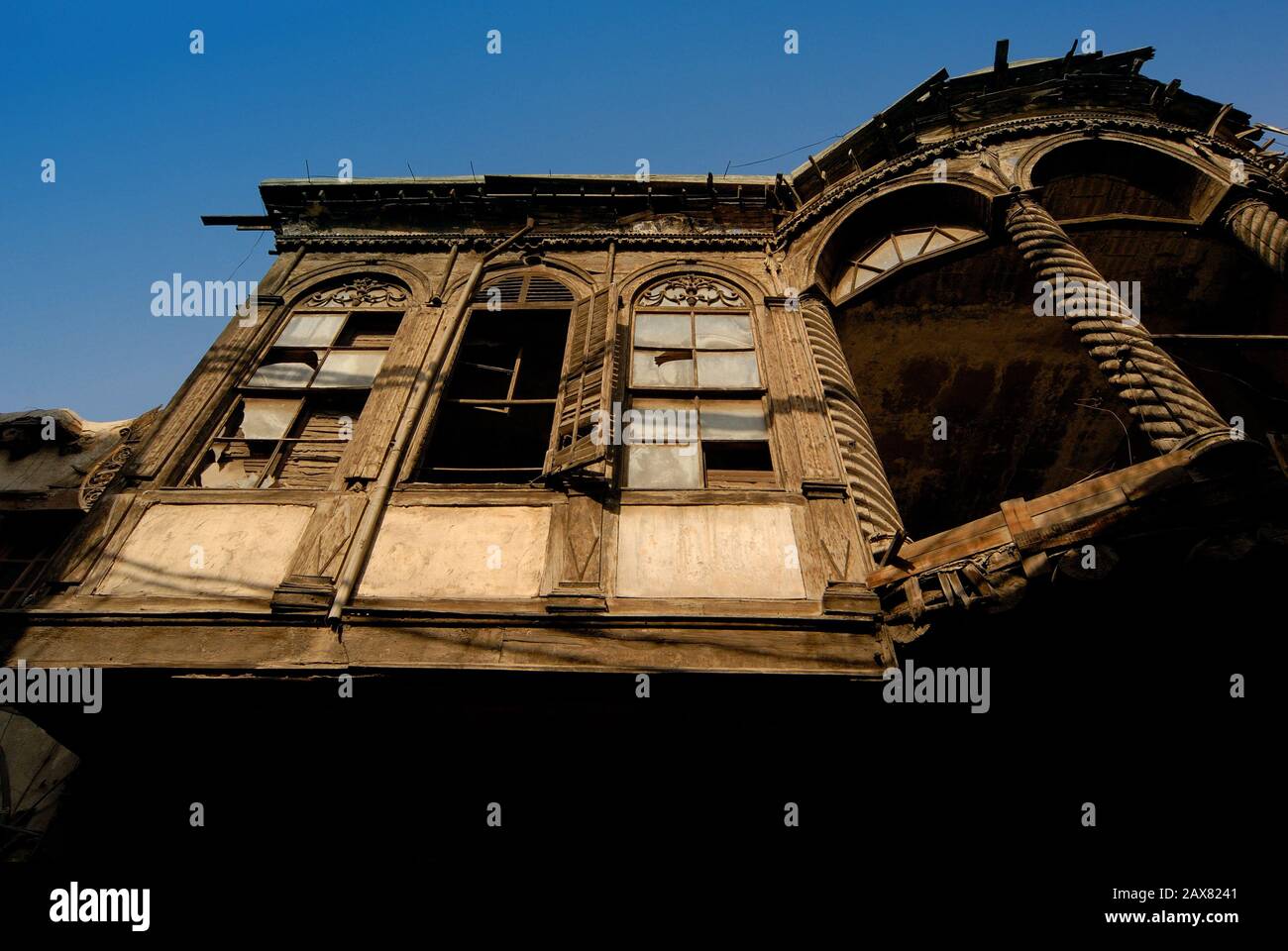 Ein schönes altes Haus in der Bab Sharqi Straße, Damaskus, Syrien. Stockfoto