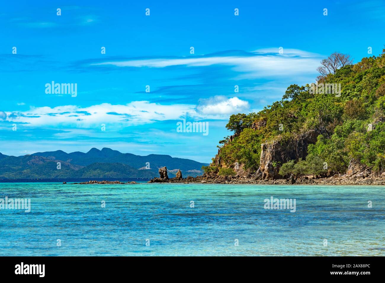 Malcapuya Island in Coron, Philippinen Stockfoto