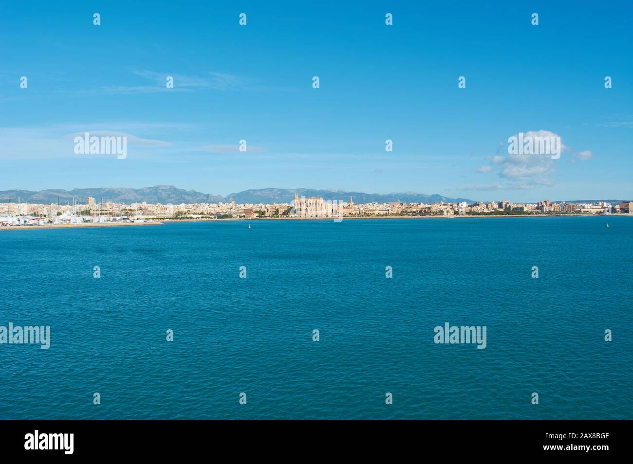 Blick auf die Bucht von Pama de Mallorca Stockfoto