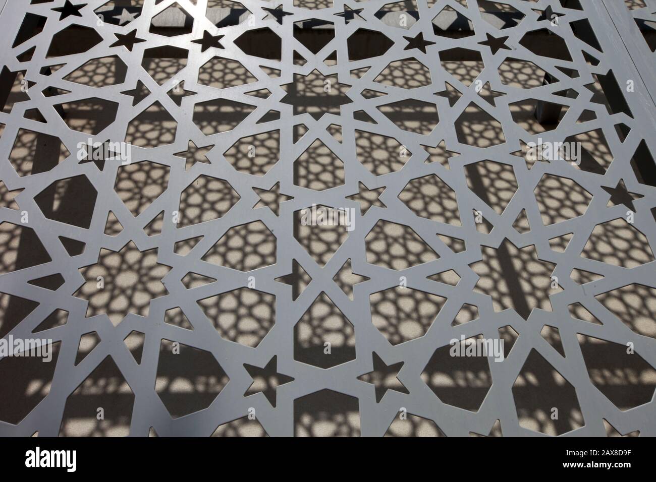 Art Pavilion façade Detail auf Saadiyat Island in Abu Dhabi. Stockfoto