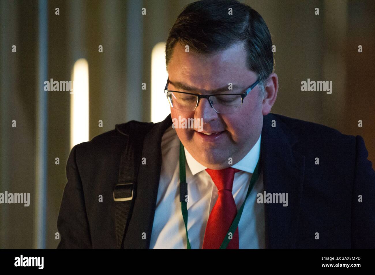 Edinburgh, Großbritannien. Dezember 2019. Bild: Colin Smyth MSP - Shadow Transport Secretary der Scottish Labour Party. Erste Ministerfragen beim schottischen Parlament. Kredit: Colin Fisher/Alamy Live News. Stockfoto