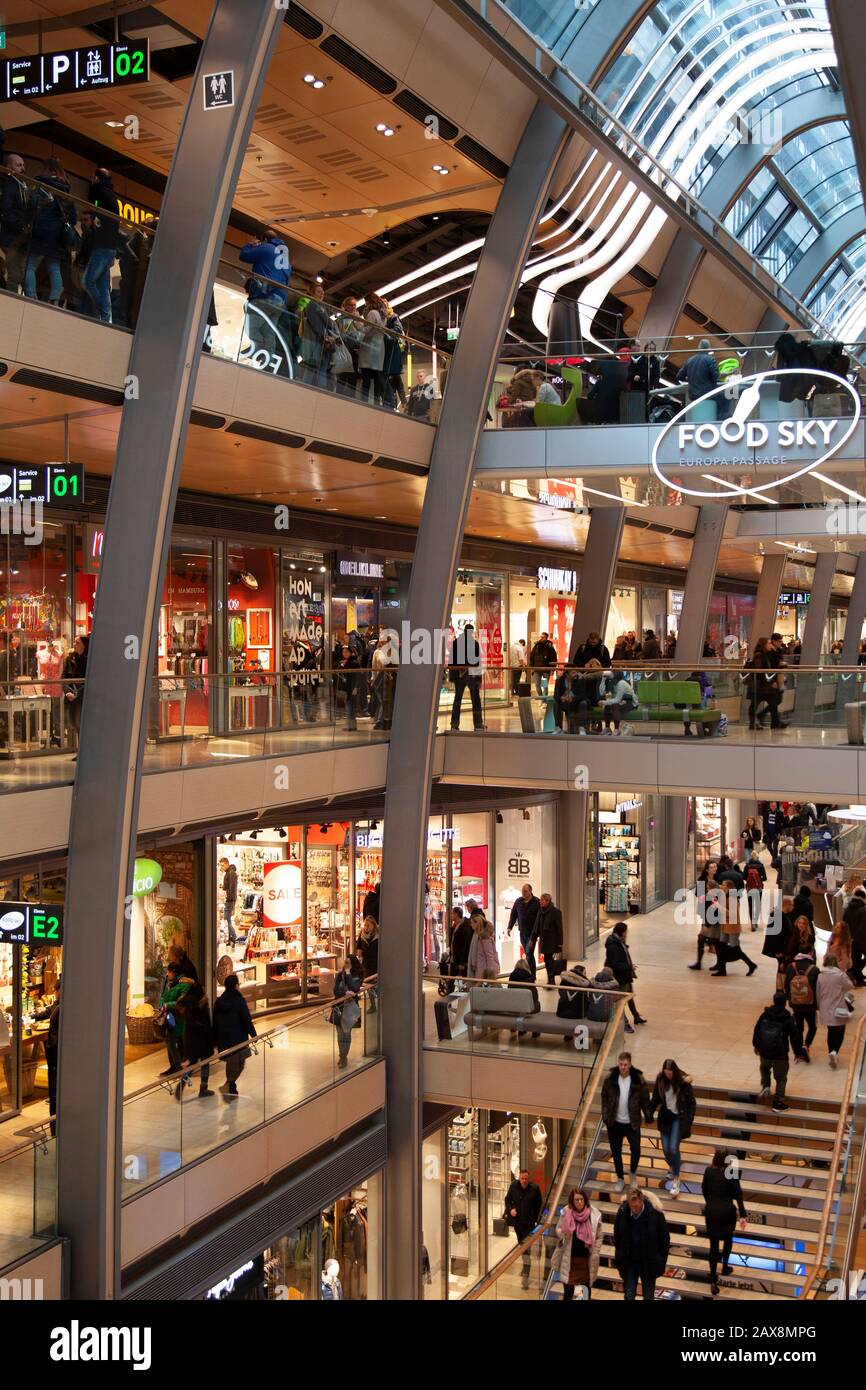 Euro Passage Shopping Mall in Hamburg - Deutschland Stockfoto