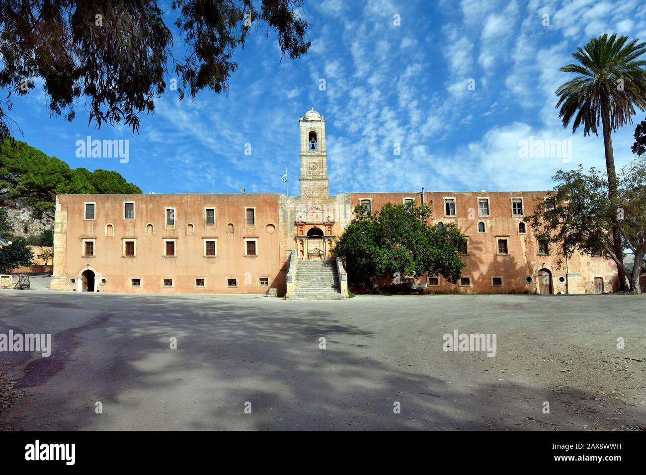 Griechenland, Insel Crete, Kloster Agia Triada alias Holy Trinity aus dem 17. Jahrhundert auf der Halbinsel Akrotiri Stockfoto