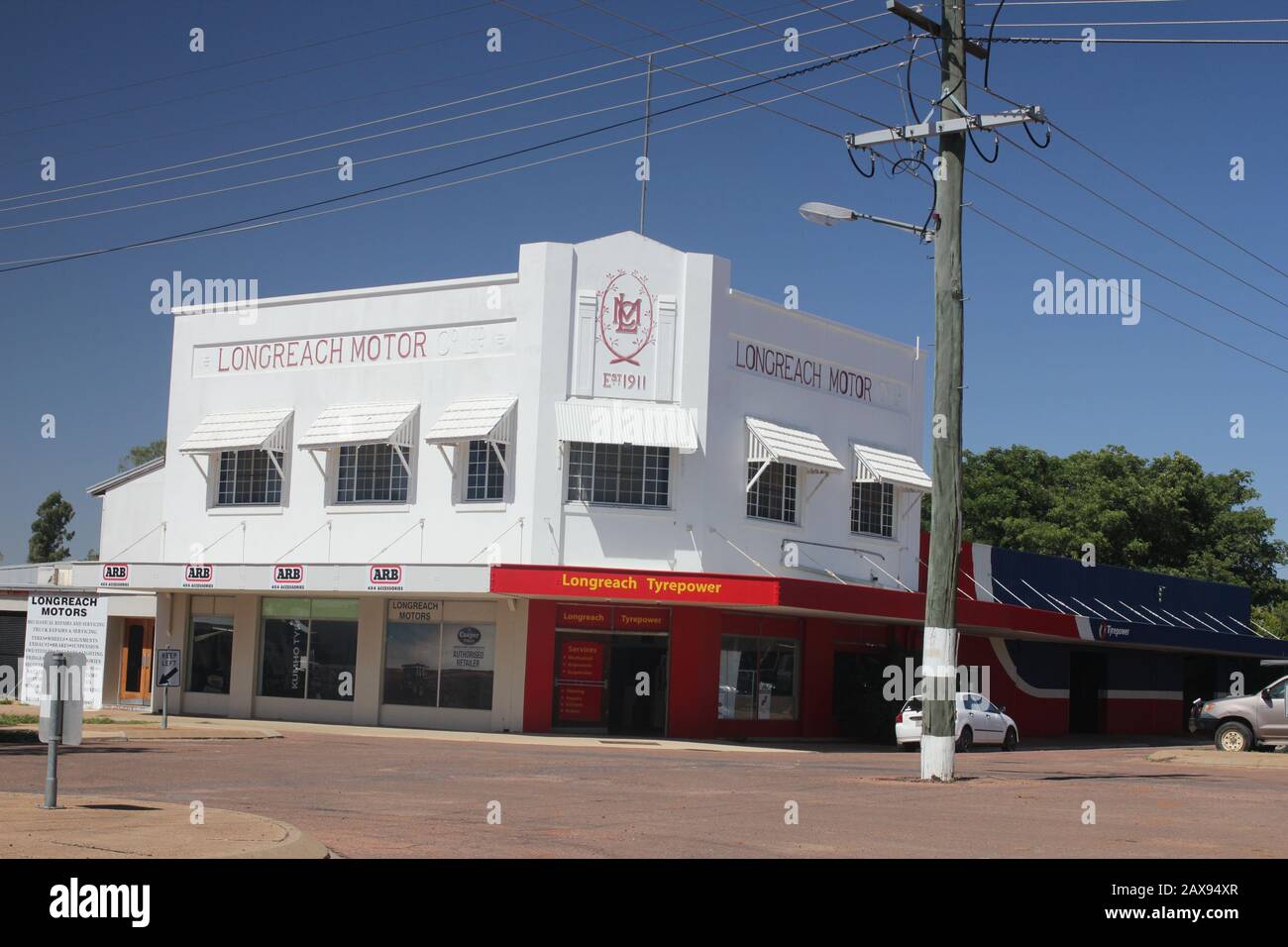 Longreach Motoren Gebäude, Queensland, Australien Stockfoto