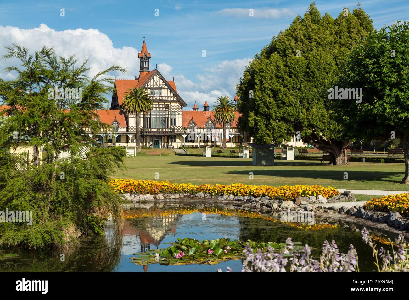 Badehaus, Museum, Rotorua, Neuseeland Stockfoto