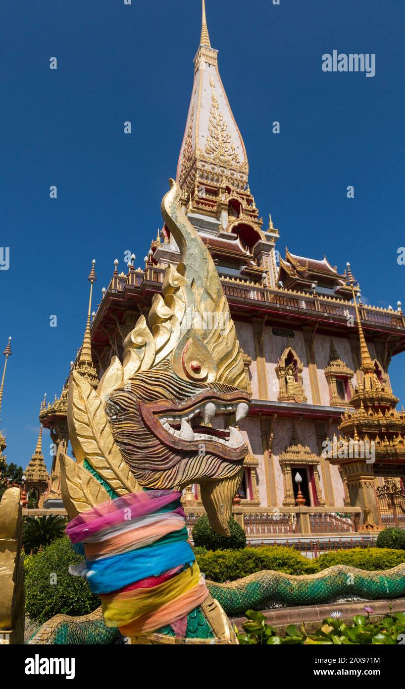 Buddhistischer Tempel von Wat Chalong, Phuket, Thailand Stockfoto