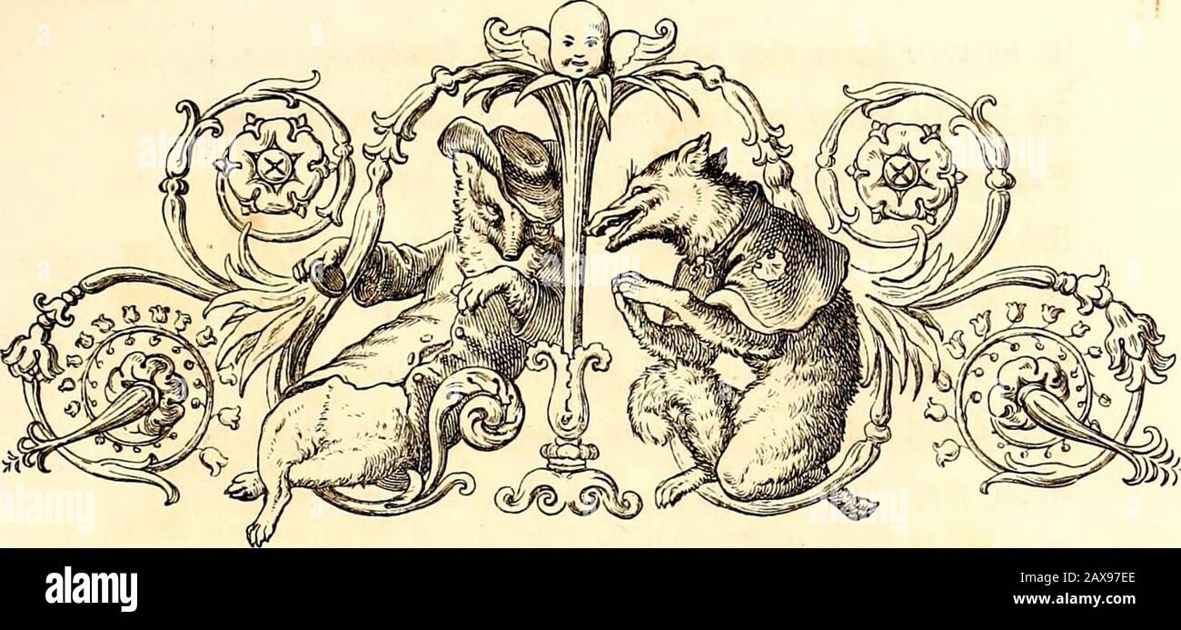 Reineke Fuchs . ST ^. Iijftir irsng. SBeiter ging fte nun jufammen über bie .£&gt;eibe,©rimbart unb 9teinefe, Grabe ben SBeg jum ©ct)[offe beö ffönigö.216er Meinefe fprad^: So falle roie eö auct) rpofe,2&gnie, sieföf.t! Seitbem icf) jum Seiten(Sucf) gebeichtet, "erging icf) mict) "vteber in fünbtgem Sffiefen;§öret ©rofeö unb Äleineö unb waö icf) bamalö "ergeffen. S3on bem Serbe beß 33ären unb feinem Gelle üerfdt&gt;afft ict)ÜJJir ein tiuttigeö ©tückf; eö liefen ber SBoif unb bie SBölfm3f)re &lt;Sd)u[)e ab mir; fo t)ab i Stockfoto