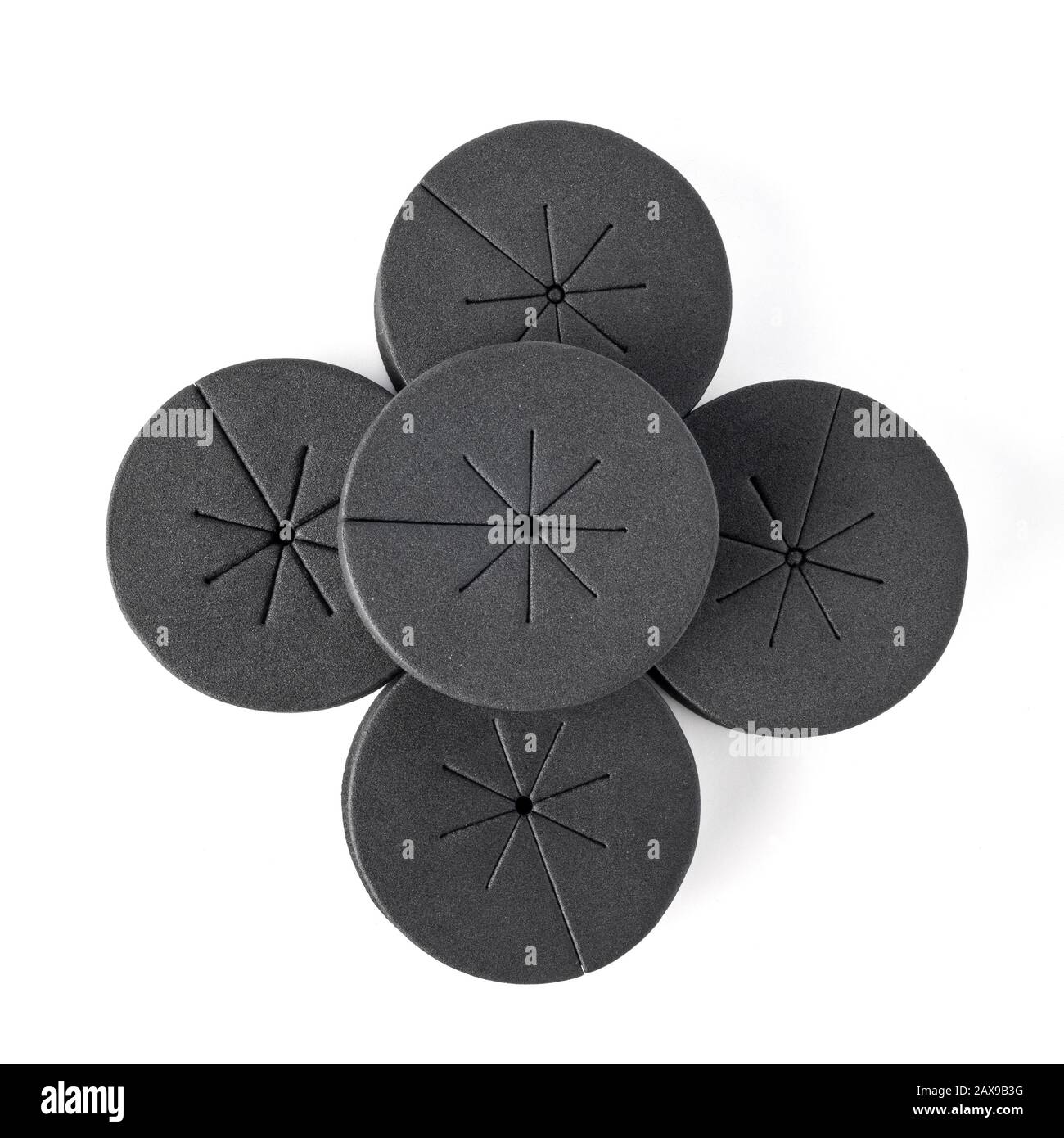 Klonhülsen aus schwarzem Schaum für die Hidroponik und Aeroponik Stockfoto