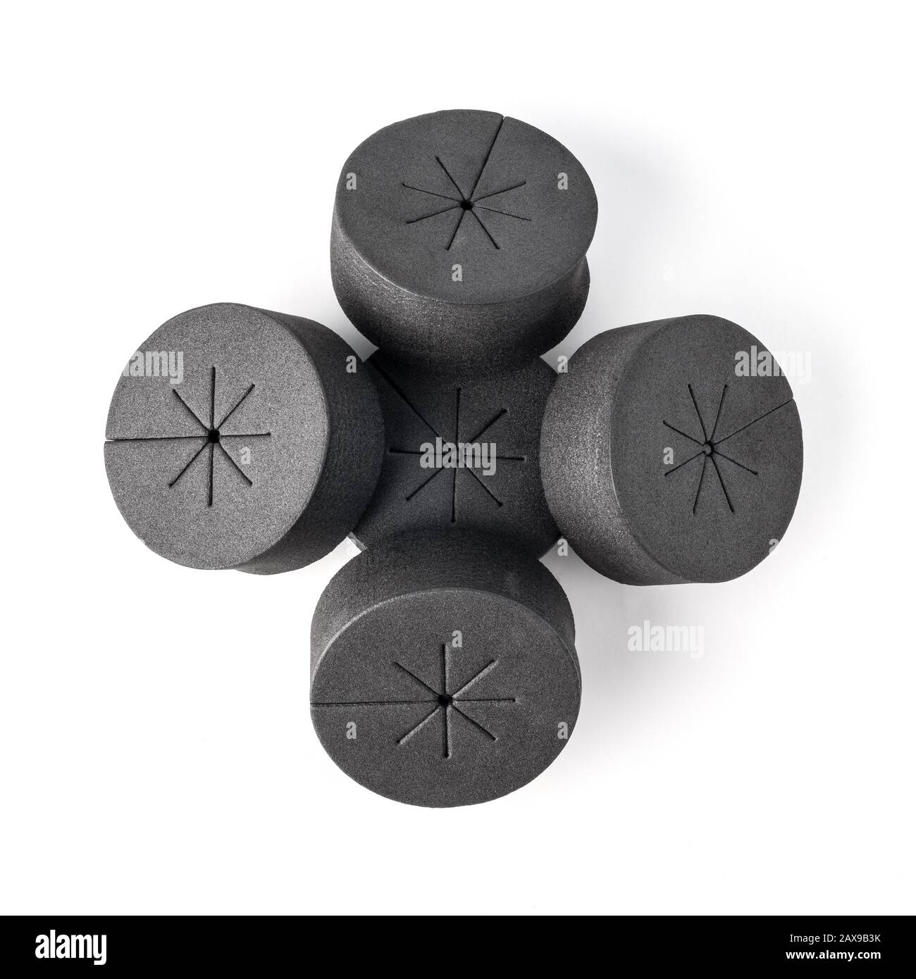 Klonhülsen aus schwarzem Schaum für die Hidroponik und Aeroponik Stockfoto