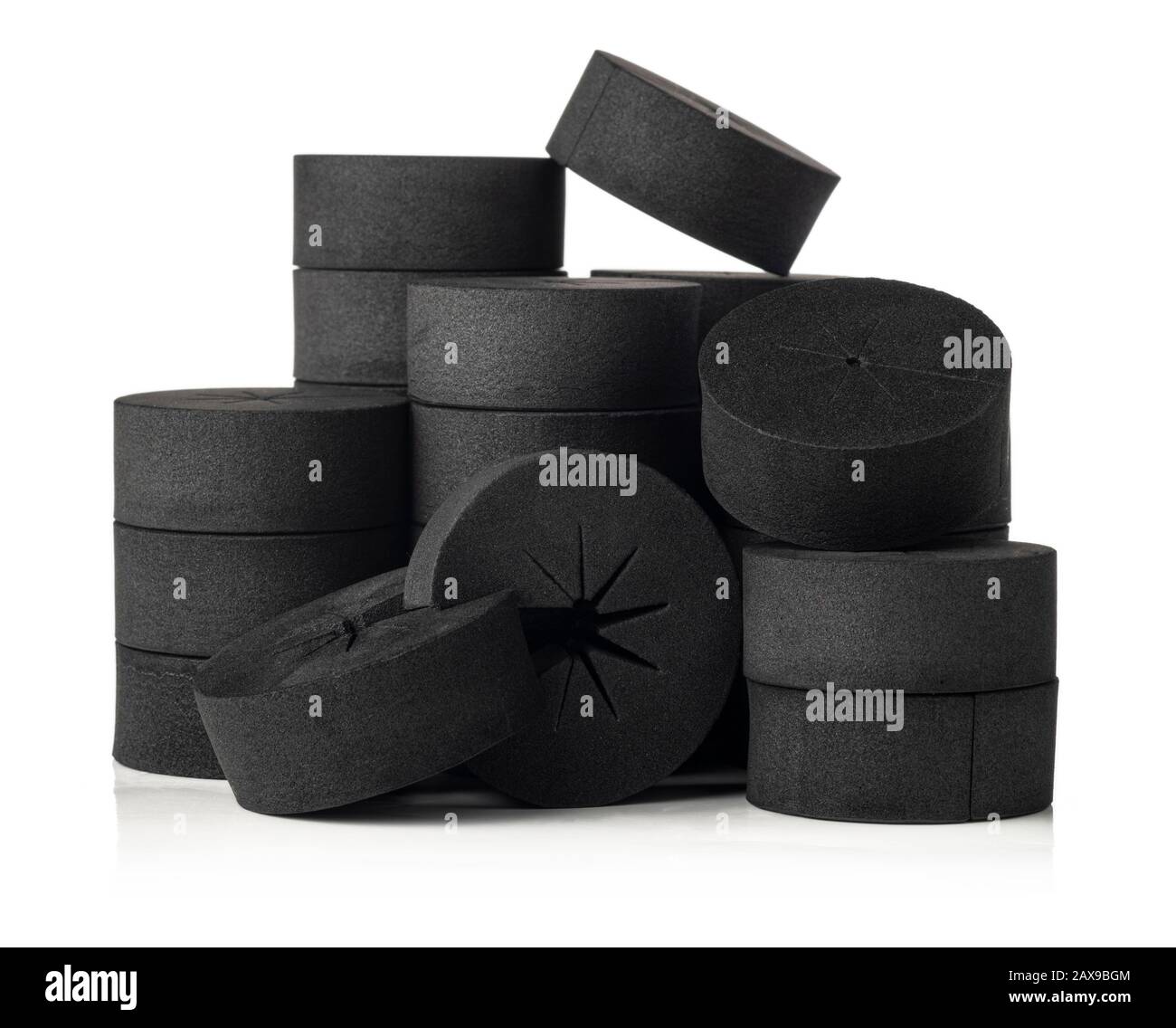 Klonhülsen aus schwarzem Schaum für die Hidroponik und Aeroponik Stockfoto