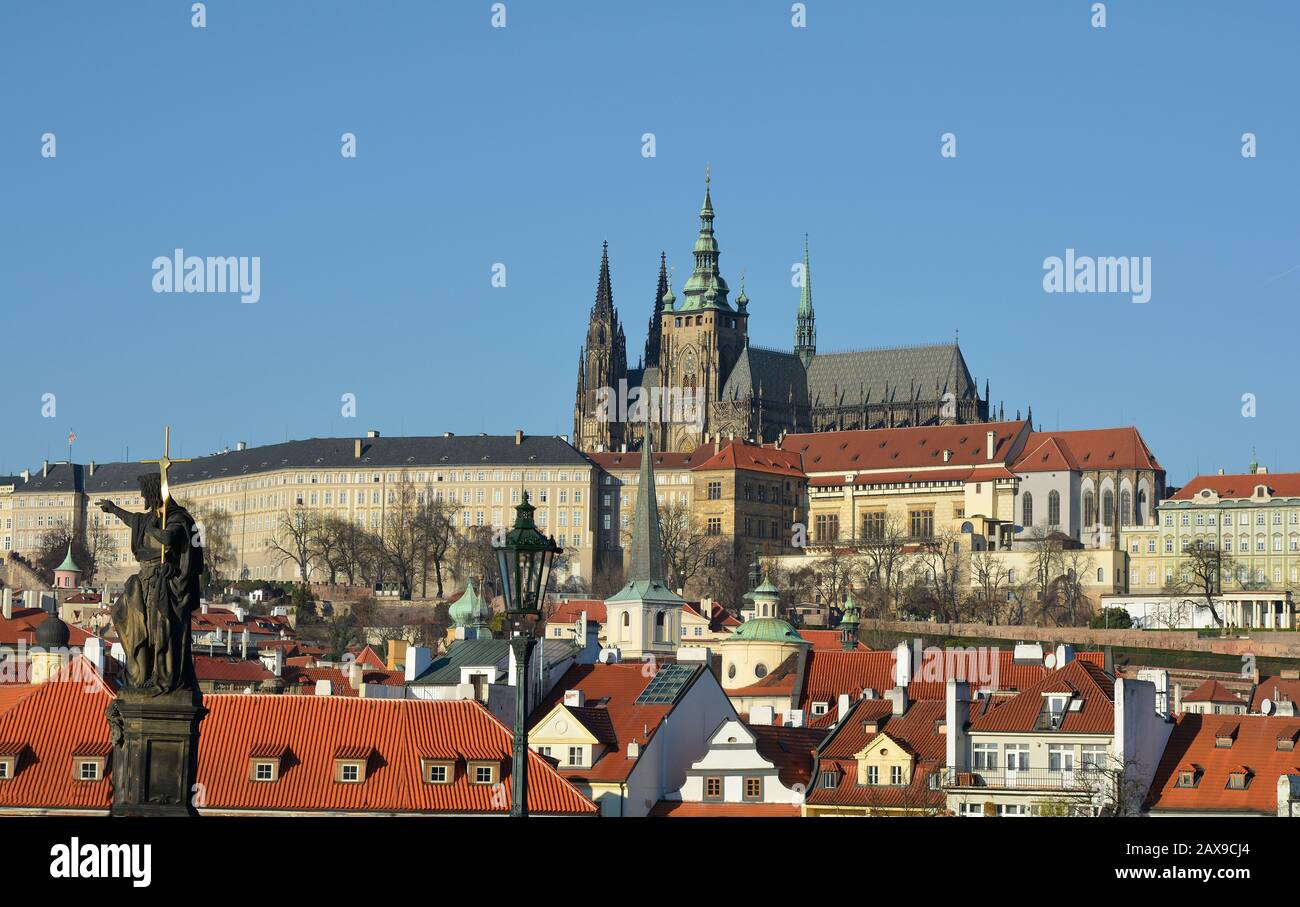 Prag, Tschechien - hradschin mit dem Veitsdom Stockfoto