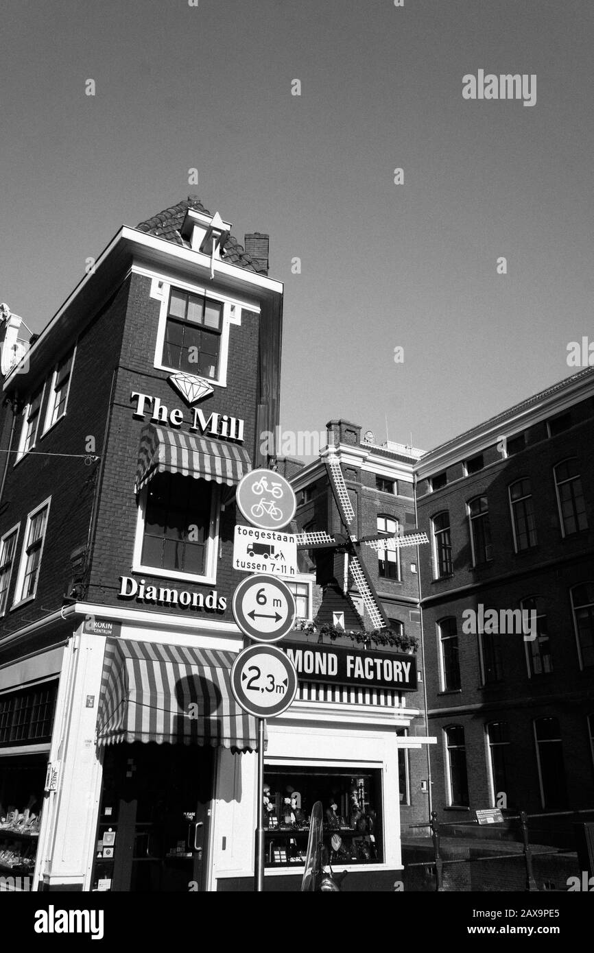 Interessantes Café in Amsterdam Stockfoto