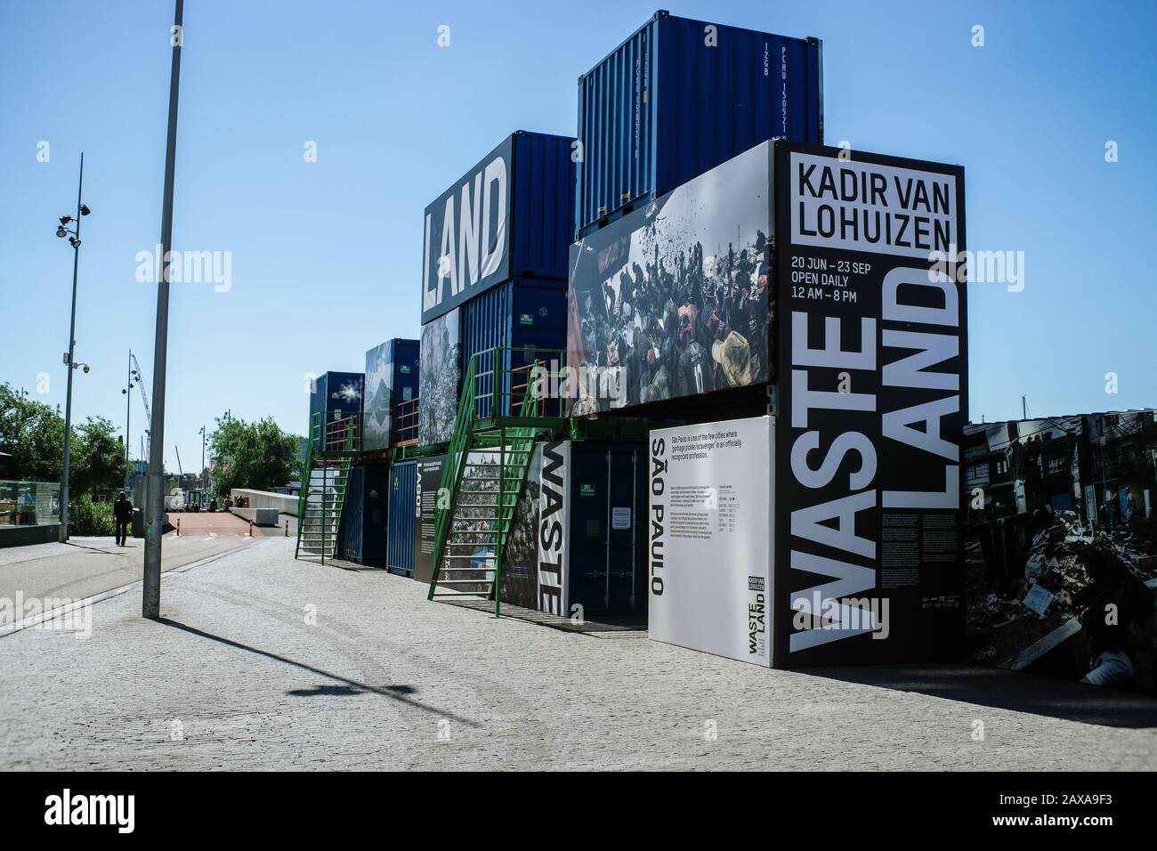 Container-Kunst in Amsterdam Stockfoto