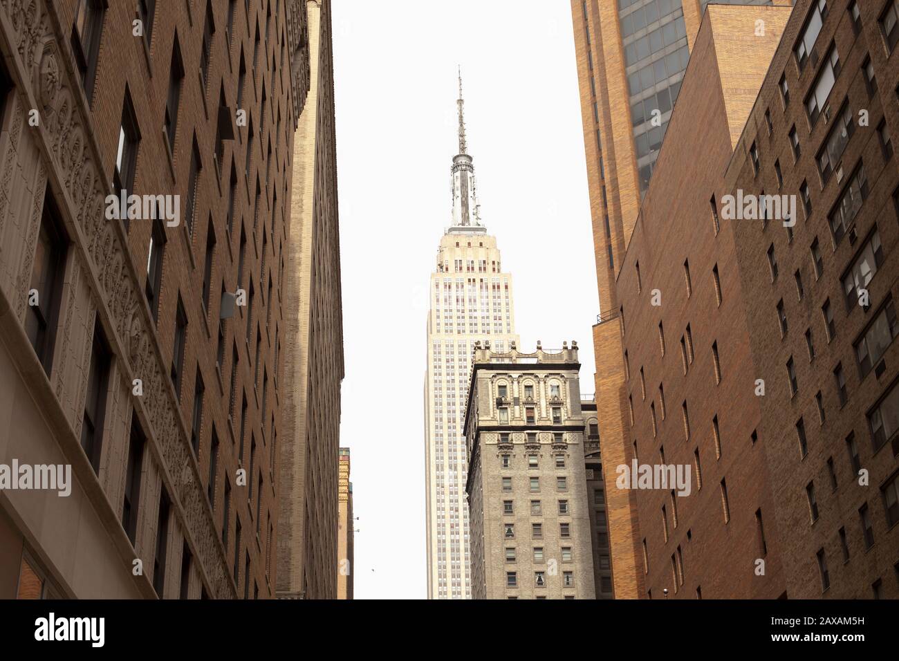 New York City, NY, Vereinigte Staaten - Blick auf das Empire State Building in Manhattan. Stockfoto