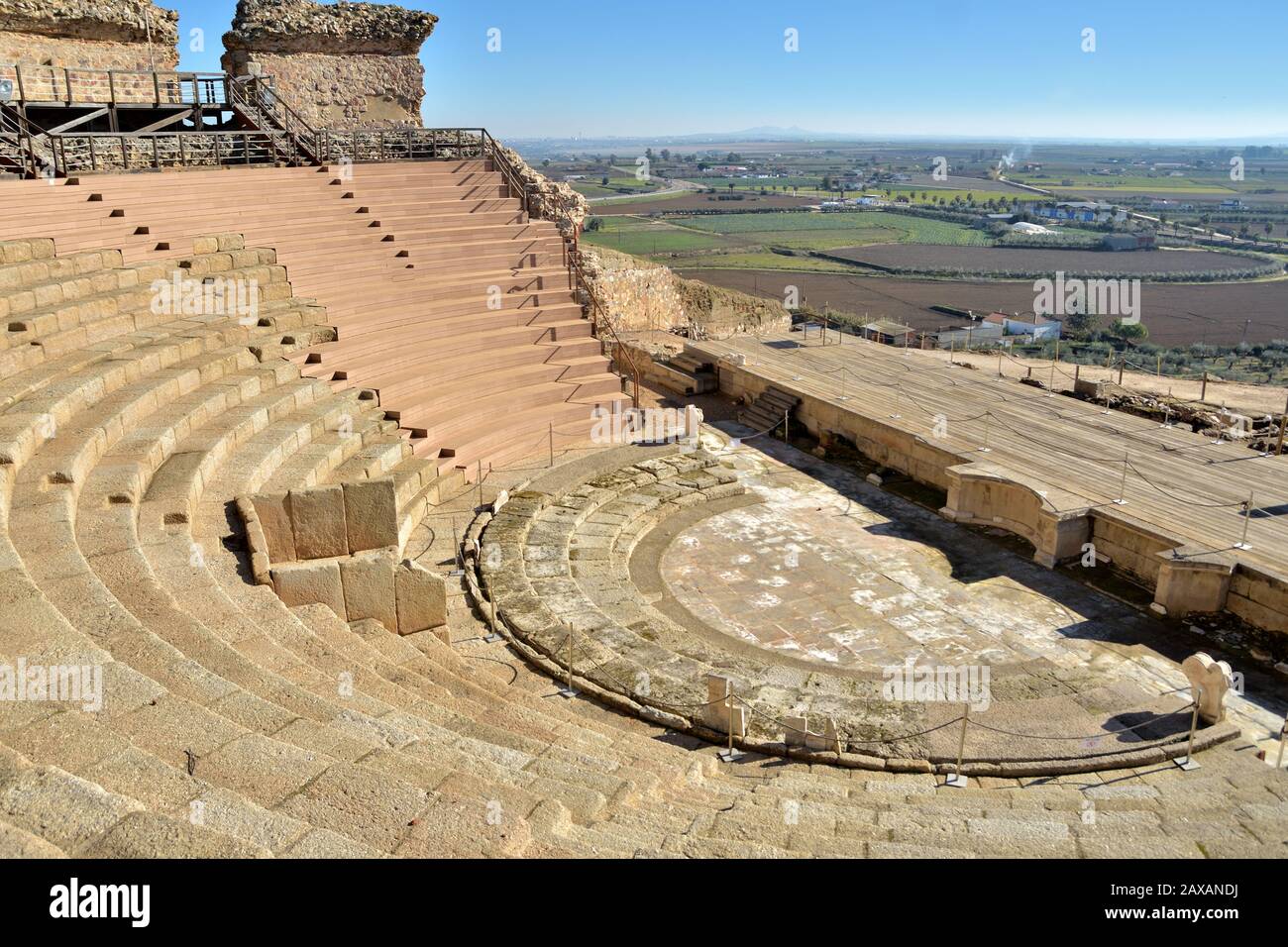 Römisches Theater in Medellin, Extremadura, Spanien Stockfoto