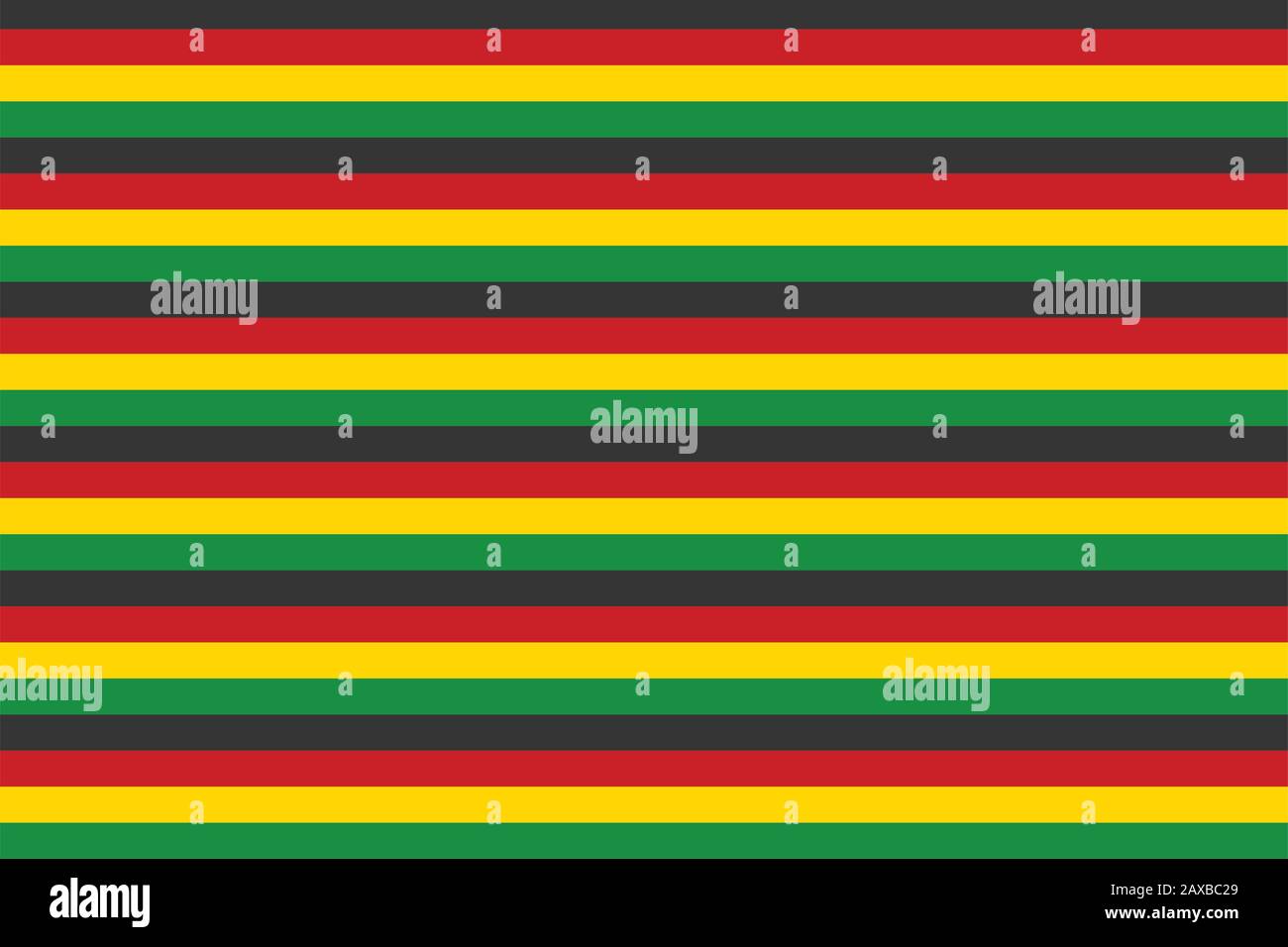 Rasta Farben. Reggae-Hintergrund oder Flag Seamless Poster. Klassische Rasta-Textur. EPS 10 Stockfoto