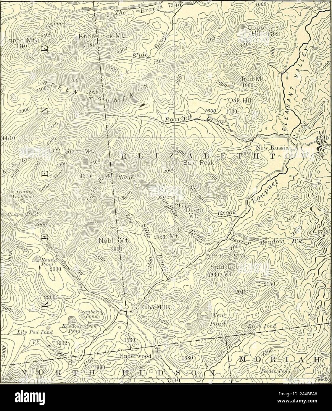 Die Waldphysiographie, die Physiographie der Vereinigten Staaten und die Prinzipien der Böden in Bezug auf die Forstwirtschaft, d. H. Bis zu 1500 Fuß Structural Verdrängung, und die so entstandene topographische Vertiefung ist etwa 1000 Fuß tief. Das Auftreten ist von besonderem Interesse, da es so klar ist, dass es die bisherigen früheren früheren früheren Beplanungen der Fehlerherkunft von Schals und Trögen ähnlichen Charakters in angrenzenden Trakten verstärkt, wobei ein stratigraphisches Mittel zur Bestimmung der Fehlermenge nicht zur Hand ist .2 An den westlichen Ufern Des Lake Champlain und an den Ufern von Manyother größeren Seen des Ad Stockfoto