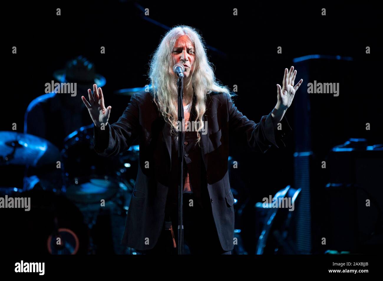 Patti Smith konzertierte am 20. August 2019 im Konzertsaal "Theatre de Verdure" in Nizza (Südostfrankreich) Stockfoto