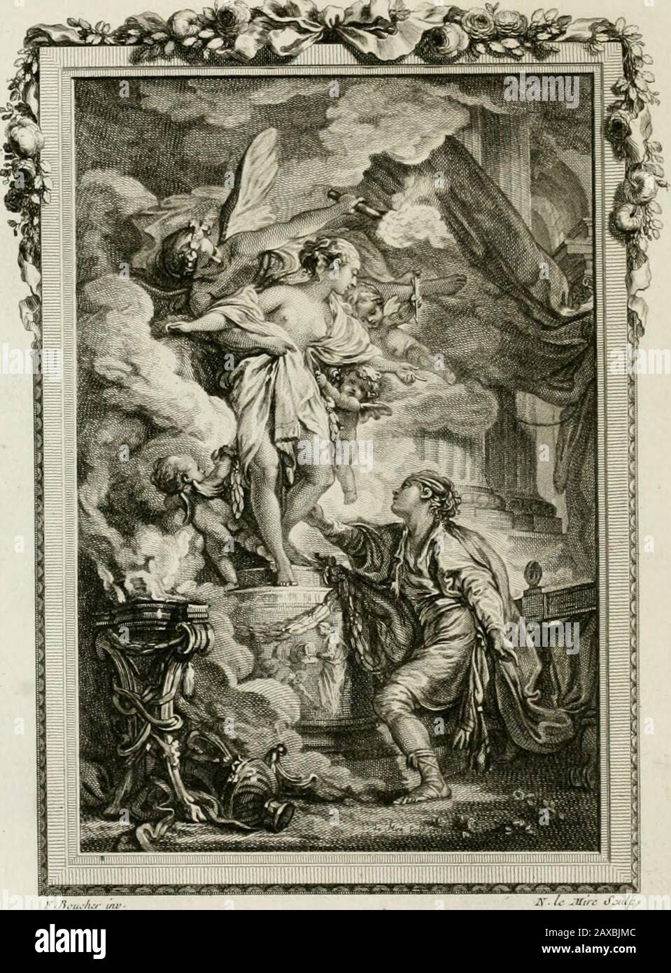 Les Metamorphoses d'Ovide : en latin et en françois. Parvo?filicem difcrimin verfae.Quas quia Pygmalion aevum per crlmen agentesiderat, ofFenfus vitiis, quae plurima mentiFoemine^ natura dédit, fiselebsVivebat an interforméféféféfédita quâ: sculcias féforméféfédita féforméféféfédita. nafçîNulla Operifque fui concepit amorem.Virginis eft verx faciès, quam vivere credasiEt, fi non obftet reverentia, velle moveri, Ars adeo latet, arte fuâ. Miratur, & hauritPeâore Pygmalion fimulati corporis ignés.Saepe manus operi tentantes admovet, an Stockfoto
