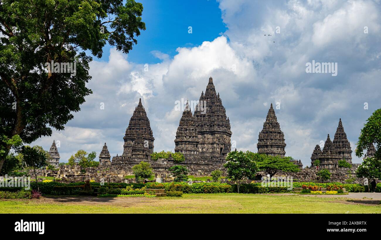 Prambanan-Tempel Yogyakarta Indonesia Java, der größte hindu-tempel-Komplex Stockfoto