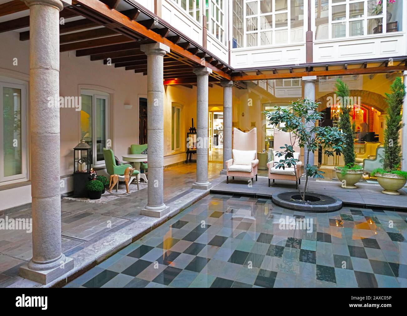 Illa Hotelfoyer, Quito Altstadt. Stockfoto