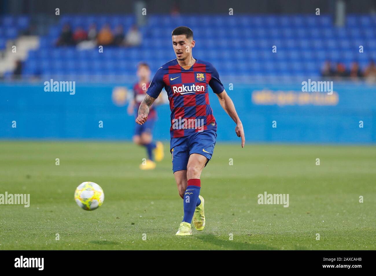 Sant Joan Despi, Spanien. Februar 2020. Chumi (Barcelona B) Fußball/Fußball:  Spanische Partie der "La Liga Segunda Division B" Gruppe 3 zwischen dem FC  Barcelona B 2-3 Villarreal B im Estadi Johan Cruyff