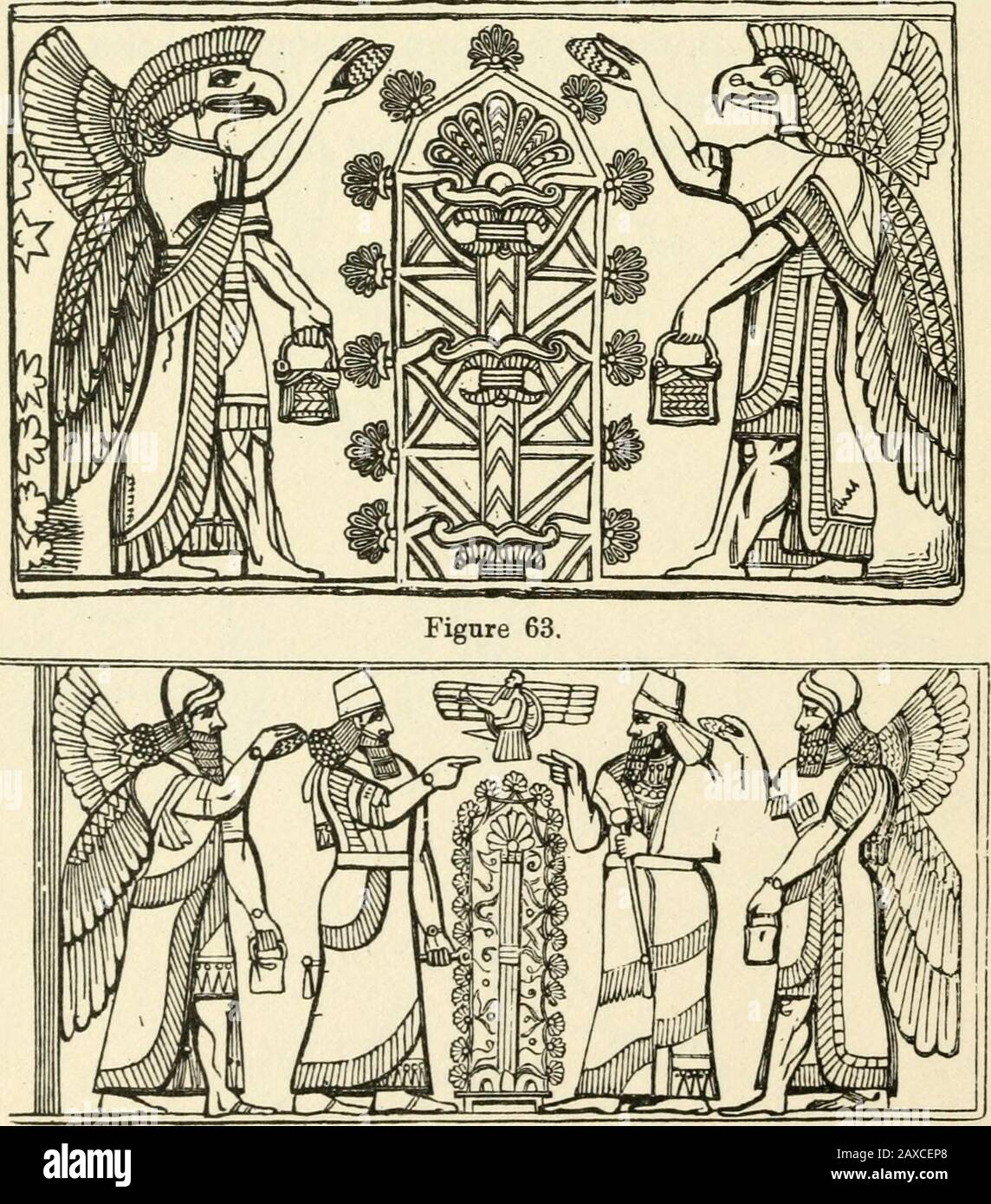 Alte heidnische und moderne christliche Symbolik . ^istrum von Isis. Abbildung 62. Manchmal ist das Instrument oval, und 48 gelegentlich endet es unten in einer horizontalen Linie, unerschütterlich in einem akuten Winkel. Der Inquirer kann nise im Emblem, dem Symbol des weiblichen Schöpfers, sehr leicht nachfassen. Wenn es ihm Zweifel geben sollte, wird er nach der Bezugnahme auf Maffeis Gemme Antiche Figurate (Kome, 1707), Tol. II., Platte 61, zufrieden sein. Worin Diana der Epheser zeigt, dass sie einen Körper der exakten Form des Sistrum figured inPayne Knights hat, der an den Resten der Anbetung von Priapus arbeitet, et Stockfoto