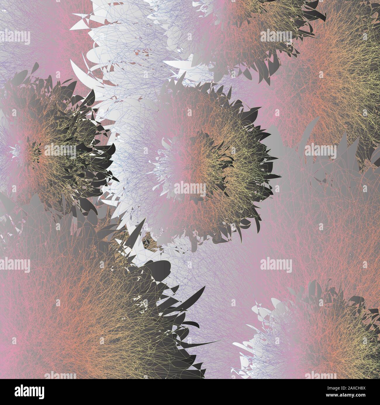 Zusammensetzung der abstrakten rosafarbenen Blumen Stockfoto