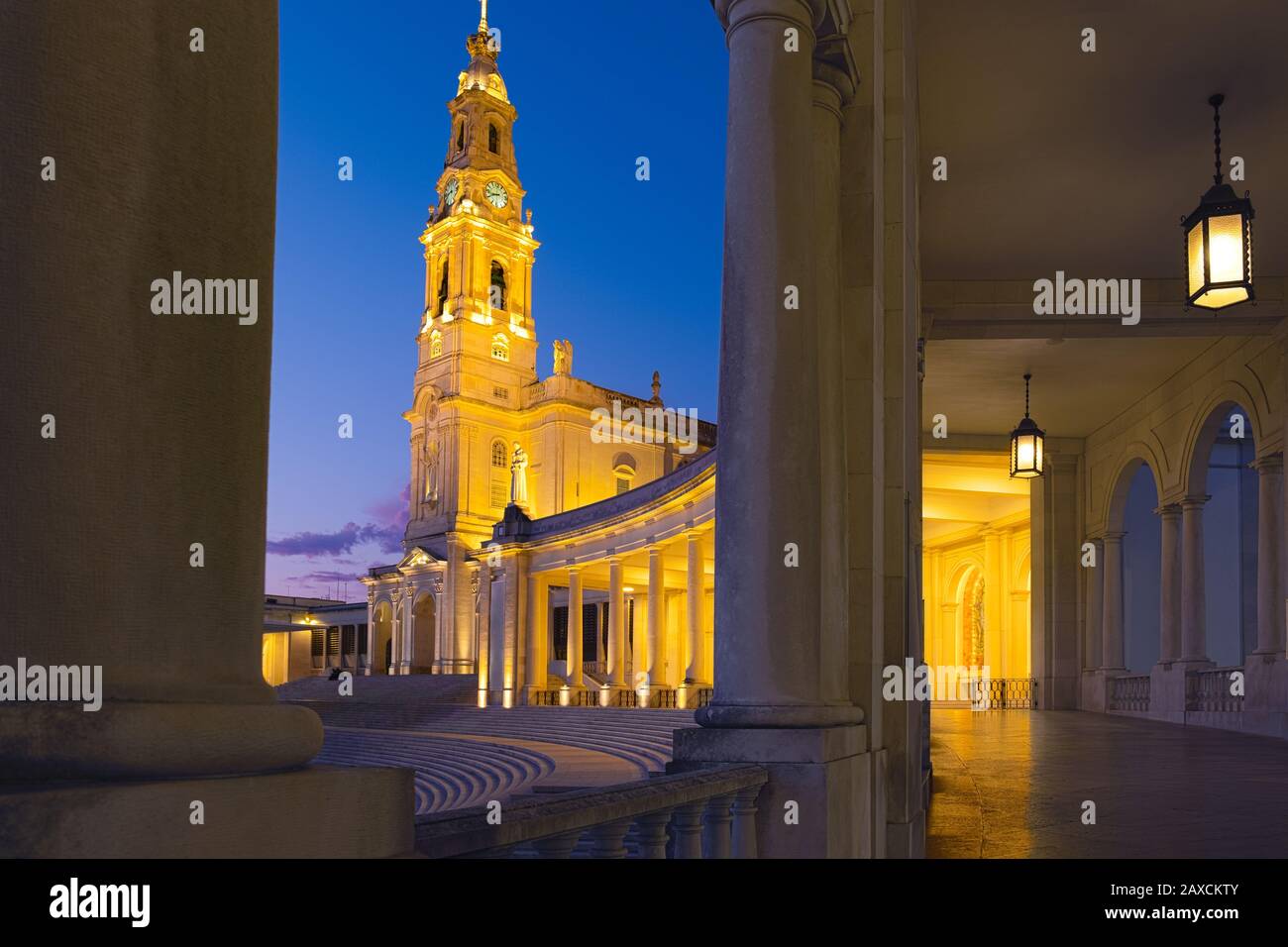 Das Fatima-Heiligtum Und Pilgerziel In Portugal Stockfoto