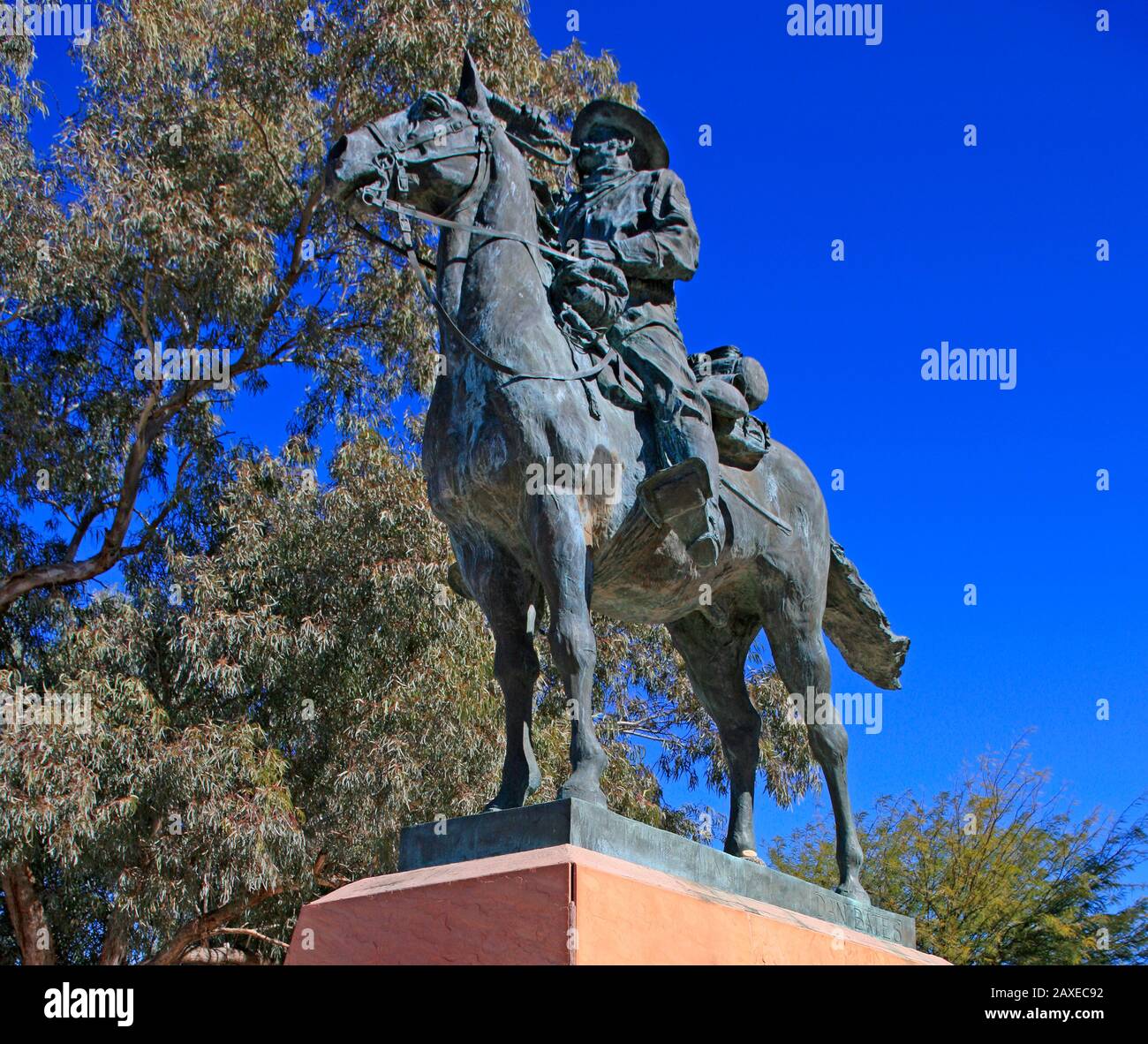 Der Cheftrompeter. Statue zur Ehrung der Männer, die während der Apachenkriege der 1870er und 1880er Jahre in Arizona im Südwesten dienten Stockfoto
