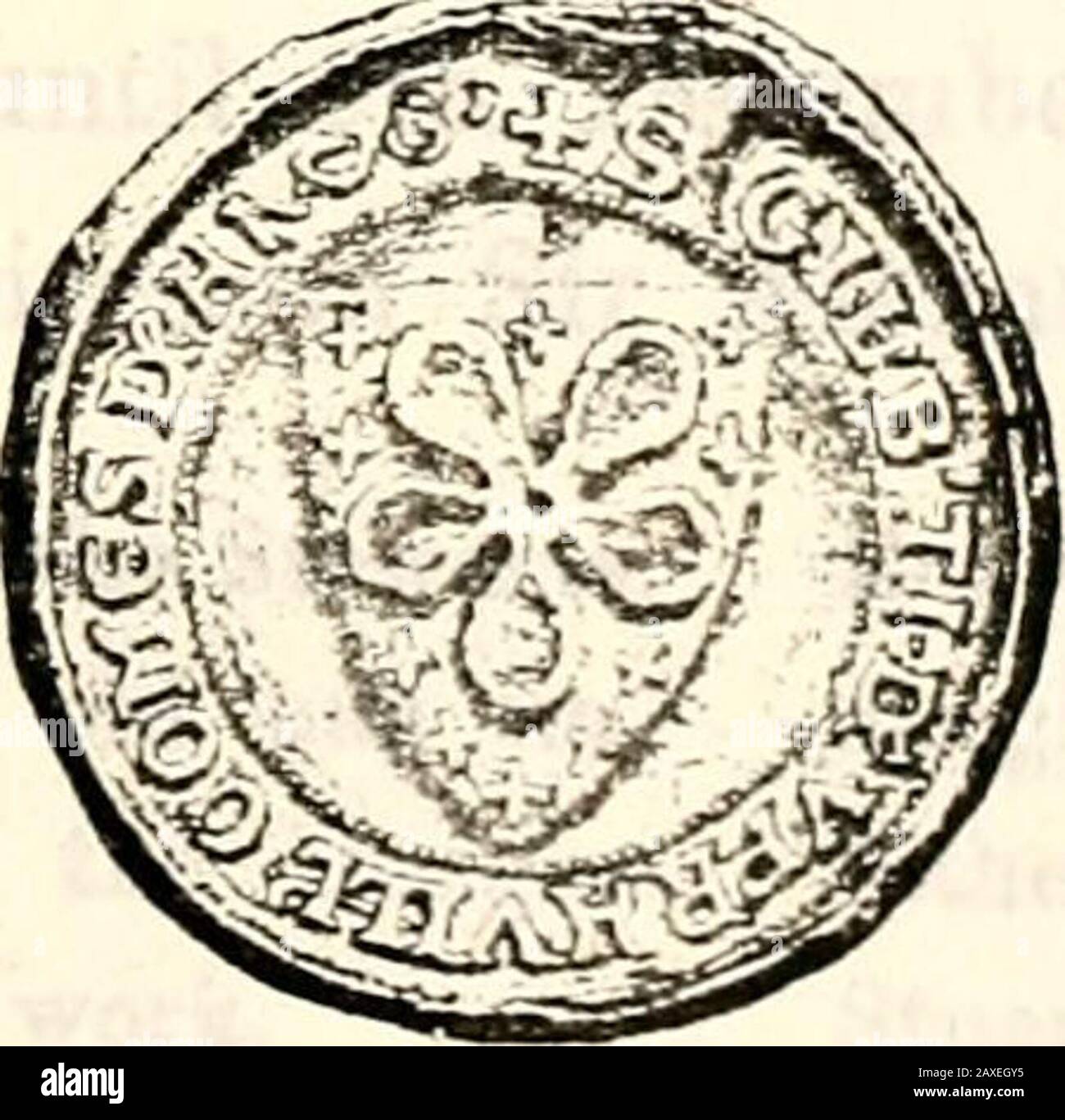 Das Douglas Buch . thenorthern Königreich. Diese wurden tatsächlich von König Robert dem Bruceamong seiner Anhänger getrennt und der Titel für die damalige Zeit als erloschen behandelt.^ EarlRobert starb 1325, Und wurde in diesem Jahr von seinem ältesten Sohn und Erben, Gilbert, erfolgreich.* Gilbert de Umfraville, vierter Earl of Angus, obwohl er einen persönlichen Titel trug, hatte nichts mit dem Territorialprälatur Angus zu tun.Er folgte 1325, Aber kurz nach diesem Datum erzwungert sich das Ohrdom und der Titel von König Robert the Bruce an John Stewart of Boncle. Gilbert deUmfraville trägt gelegentlich den Titel Angus bis in die Zeit o Stockfoto