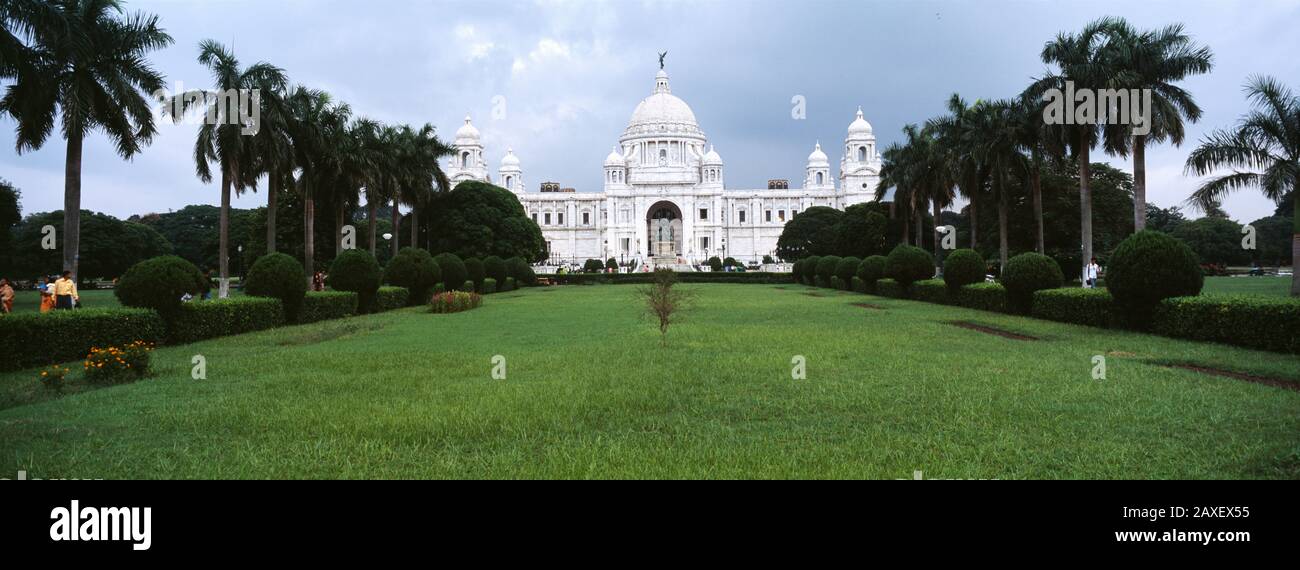 Fassade eines Palastes, Victoria Memorial, Kalkutta, Westbengalen, Indien Stockfoto