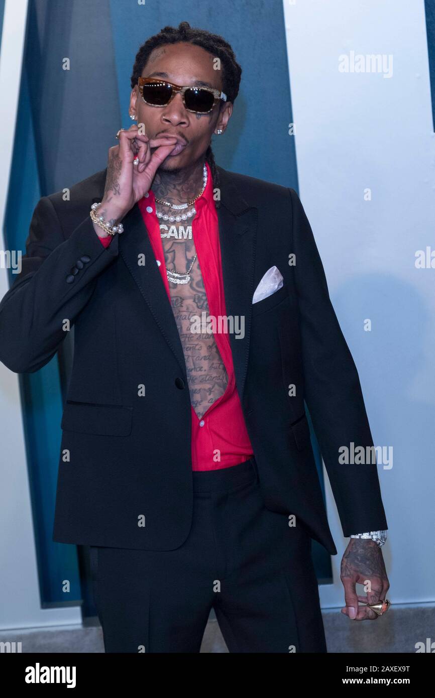 Wiz Khalifa nimmt am 09. Februar 2020 an der Oscar-Party der Vanity Fair im Wallis Annenberg Center for the Performing Arts in Beverly Hills, Los Angeles, USA, mit. Weltweite Verwendung Stockfoto
