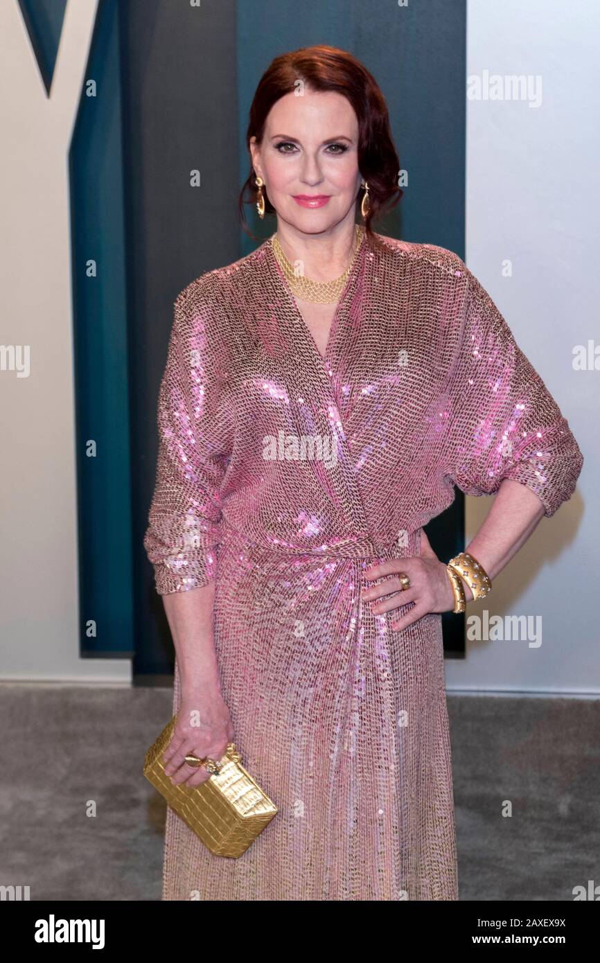 Megan Mullally nimmt am 09. Februar 2020 an der Oscar-Party der Vanity Fair im Wallis Annenberg Center for the Performing Arts in Beverly Hills, Los Angeles, USA, mit. Weltweite Verwendung Stockfoto