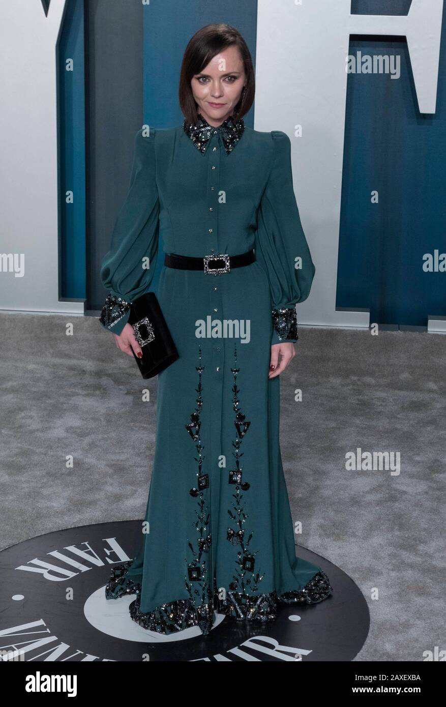 Christina Ricci nimmt am 09. Februar 2020 an der Oscar-Party der Vanity Fair im Wallis Annenberg Center for the Performing Arts in Beverly Hills, Los Angeles, USA, mit. Weltweite Verwendung Stockfoto